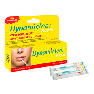 Dynamiclear Cold Sore Treatment Twin Pack (2x0.5ml) - Fast-Acting Herpes Relief for Lips & Face - Home & Travel Essential