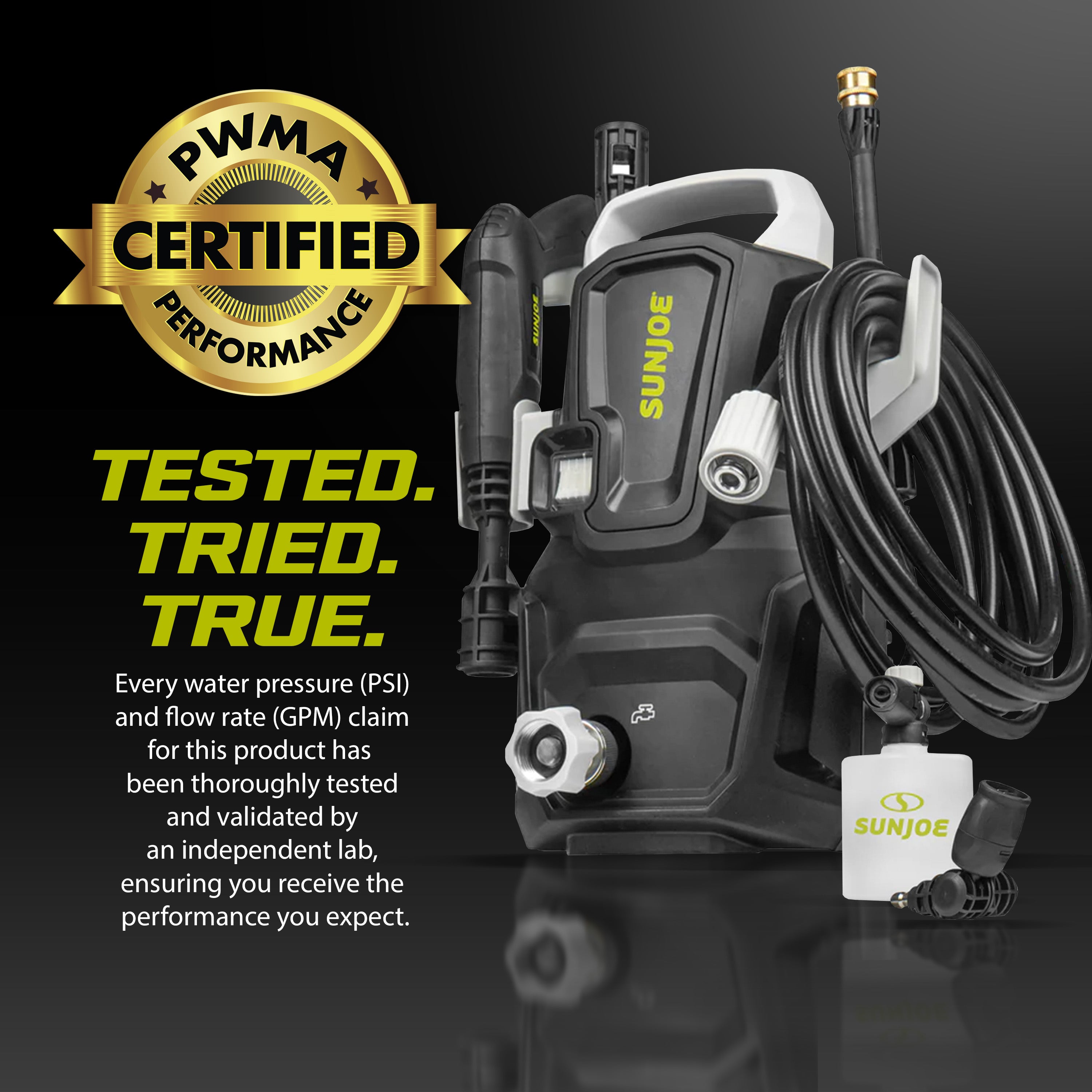 Sun Joe SPX2000 H Electric Pressure Washer - 2000 PSI, 1.7 GPM, 13 Amp Motor with 2 Spray Nozzles | Ideal for Home Cleaning, Driveway, Deck, Patio & Car Washing