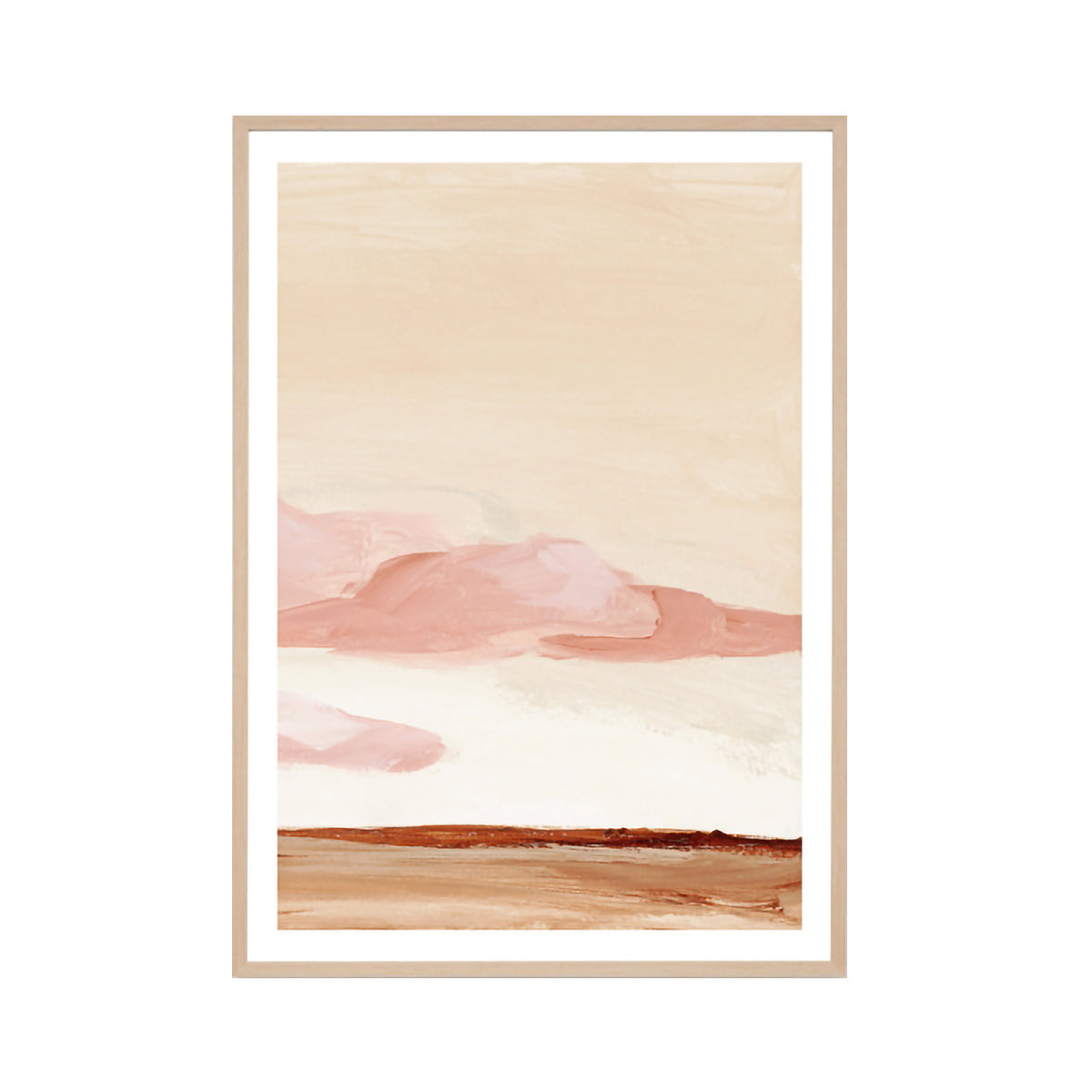 Desert Clouds Dusk 2 Wall Art Print - Sunset Landscape Painting for Home & Office Decor | Perfect for Living Room, Bedroom & Office Spaces