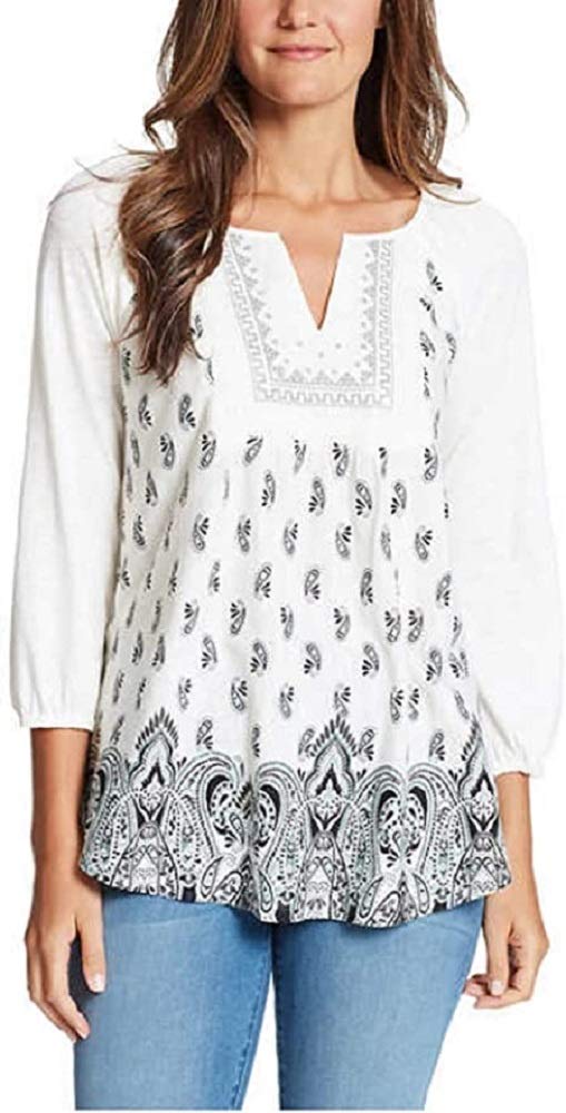 Vintage American Women's Cardigan Sweater - Paisley Breeze Grey XX-Large | Cozy Fall & Winter Fashion | Perfect for Office, Casual Outfits and Travel