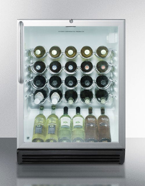 Summit 36 Bottle Under Counter Wine Cooler - Dual Zone Temperature Control for Red & White Wines - Perfect for Kitchen, Bar, or Basement Wine Storage