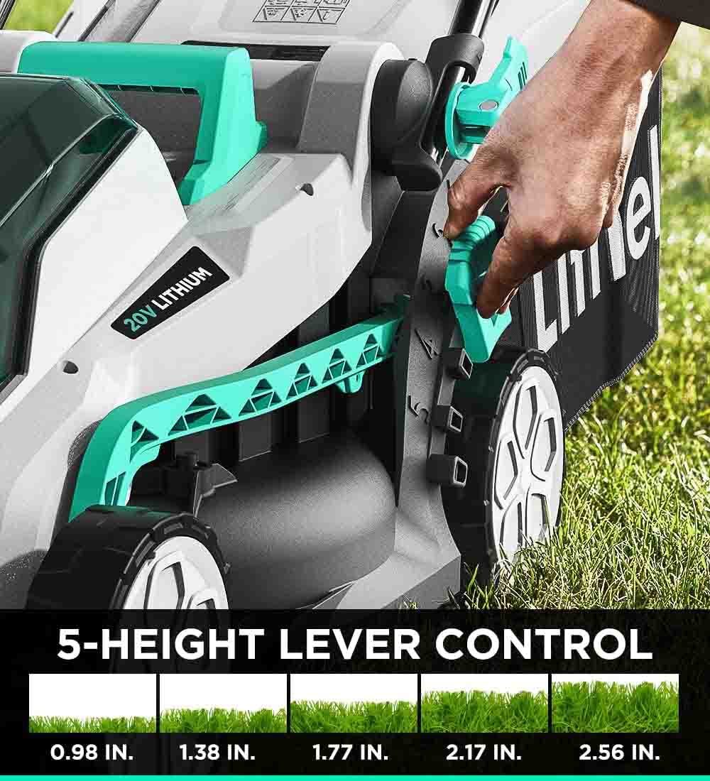 Litheli 20V Cordless Lawn Mower 13 Inch & String Trimmer 12 Inch Combo Kit with 4.0Ah & 2.0Ah Batteries & Fast Charger - Perfect for Small to Medium Yards, Lawn Care, and Landscaping