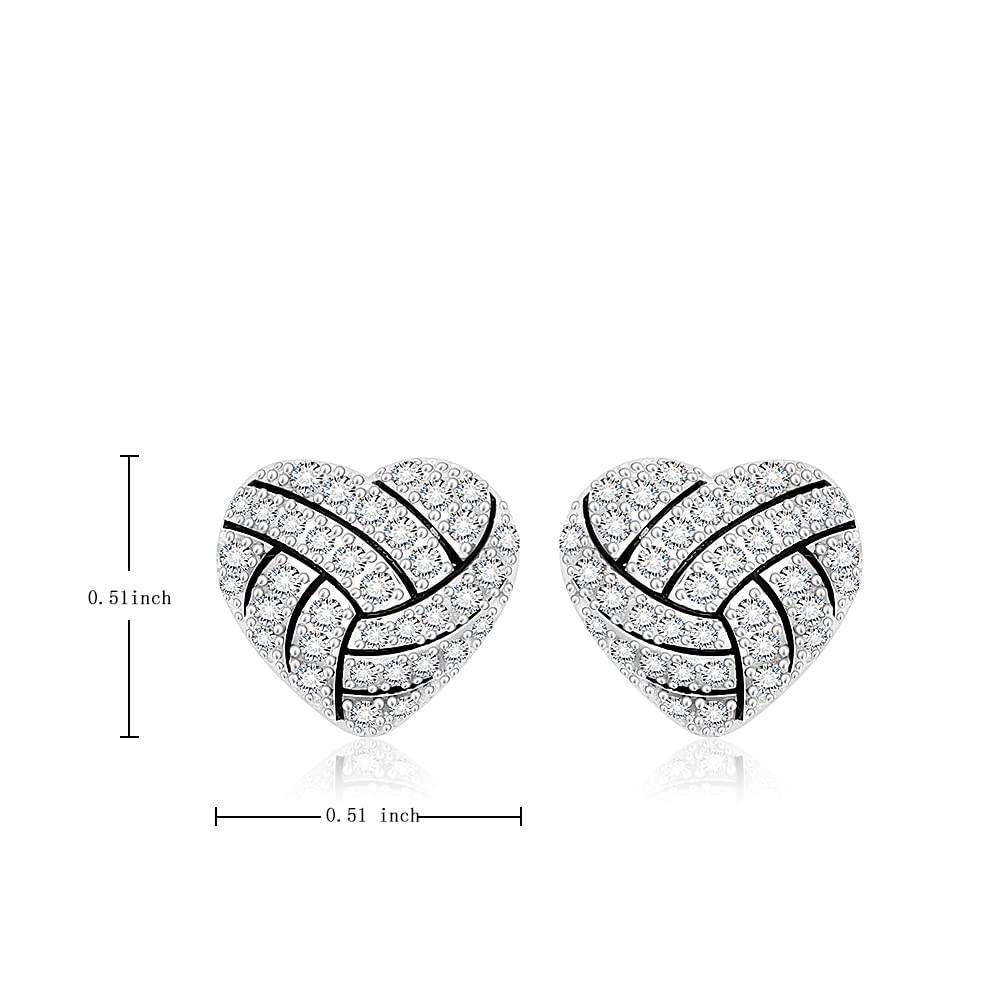 Baseball & Volleyball Stud Earrings for Women - Sterling Silver Panda, Horse, Cardinal & Frog Jewelry - Perfect Gift for Softball Fans & Sports Lovers - Great for Game Days, Parties & Casual Wear