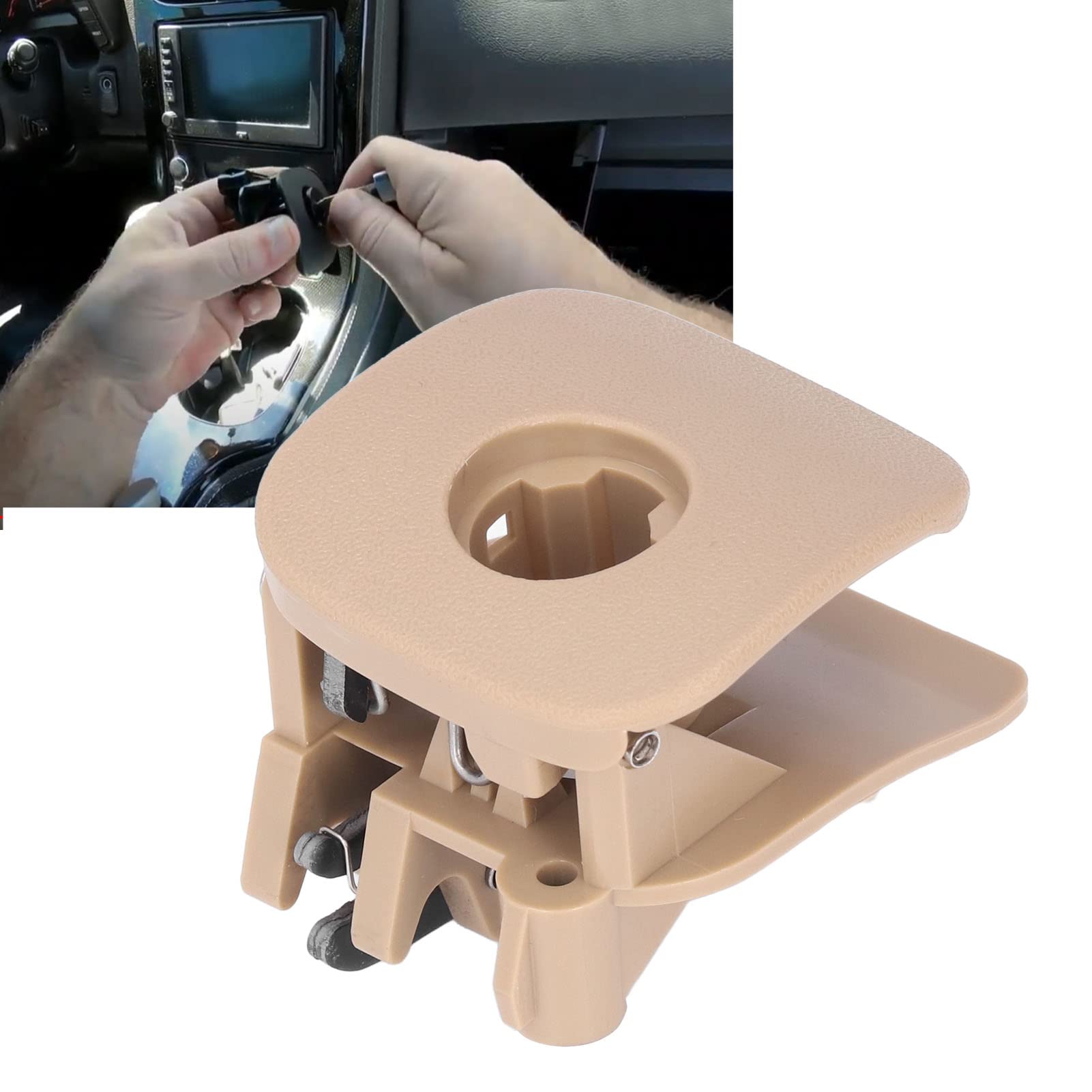 Replacement Glove Box Handle Beige 10328822 - Compatible with Base Hatchback 2-Door Models | Durable Glovebox Door Lock Handle for Easy Installation & Secure Storage Access