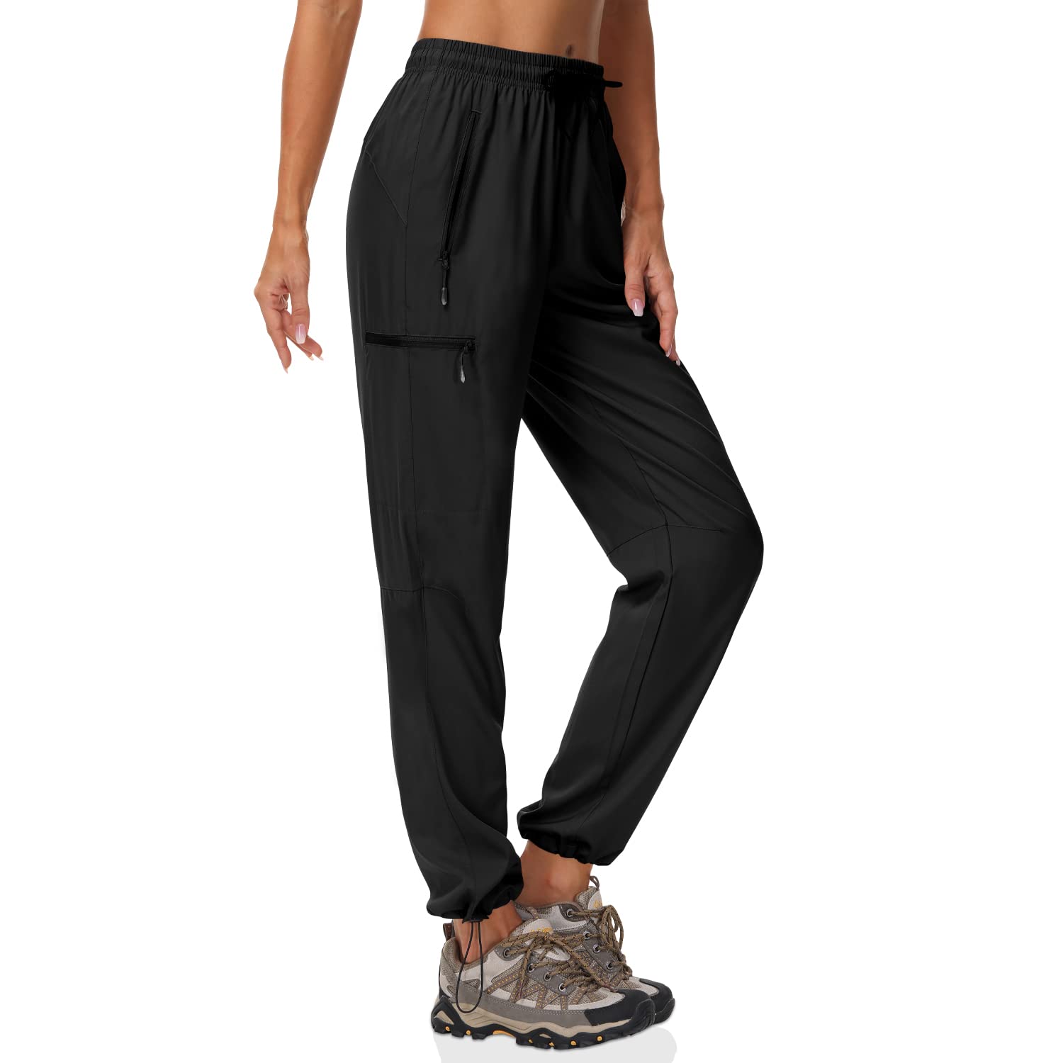 SUPPORTINSERT Women's Lightweight Quick-Dry Hiking Pants - Moisture Wicking Stretchable Outdoor Jogging & Travel Pants for Hiking, Camping & Everyday Wear
