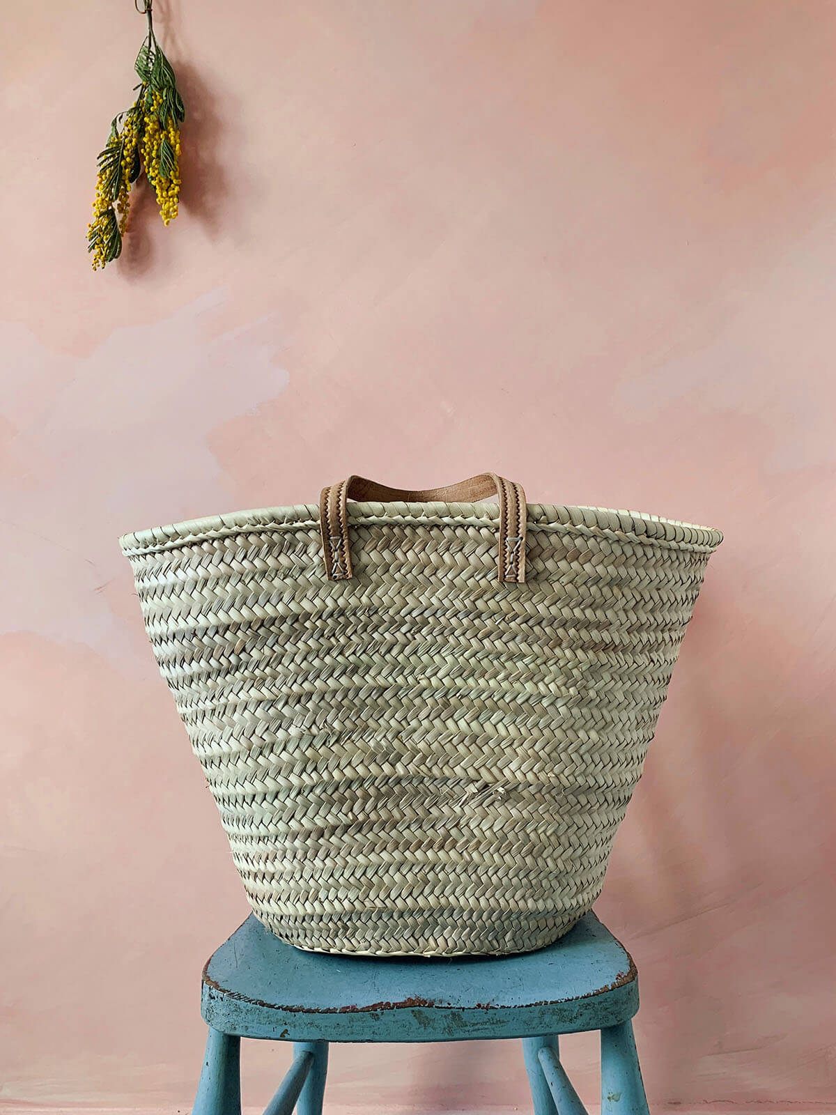 Parisienne Woven Basket Bag - Stylish Tan Handbag for Women, Perfect for Beach, Picnic, and Summer Outings