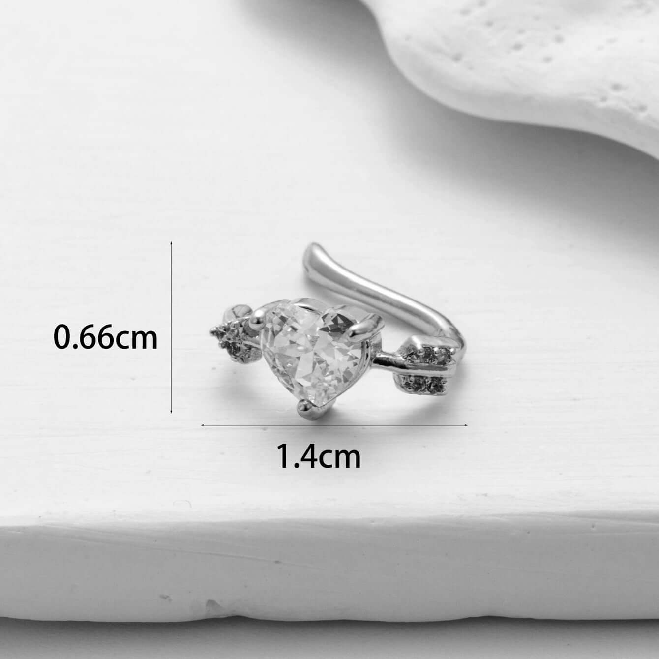 Pearl Bow Heart Dangle Non-Pierced Fake Climber Earrings for Women | HSPJ072 | Elegant Fashion Jewelry for Parties, Weddings & Date Nights