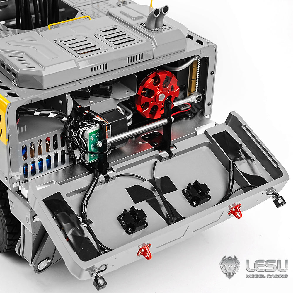 1/14 Scale LESU RC Hydraulic Excavator Model - Aoue ET30H Wheeled Digger with Light System, Pump & Valve (Pre-Assembled & Painted) - Perfect for RC Construction Enthusiasts, Collectors & Display