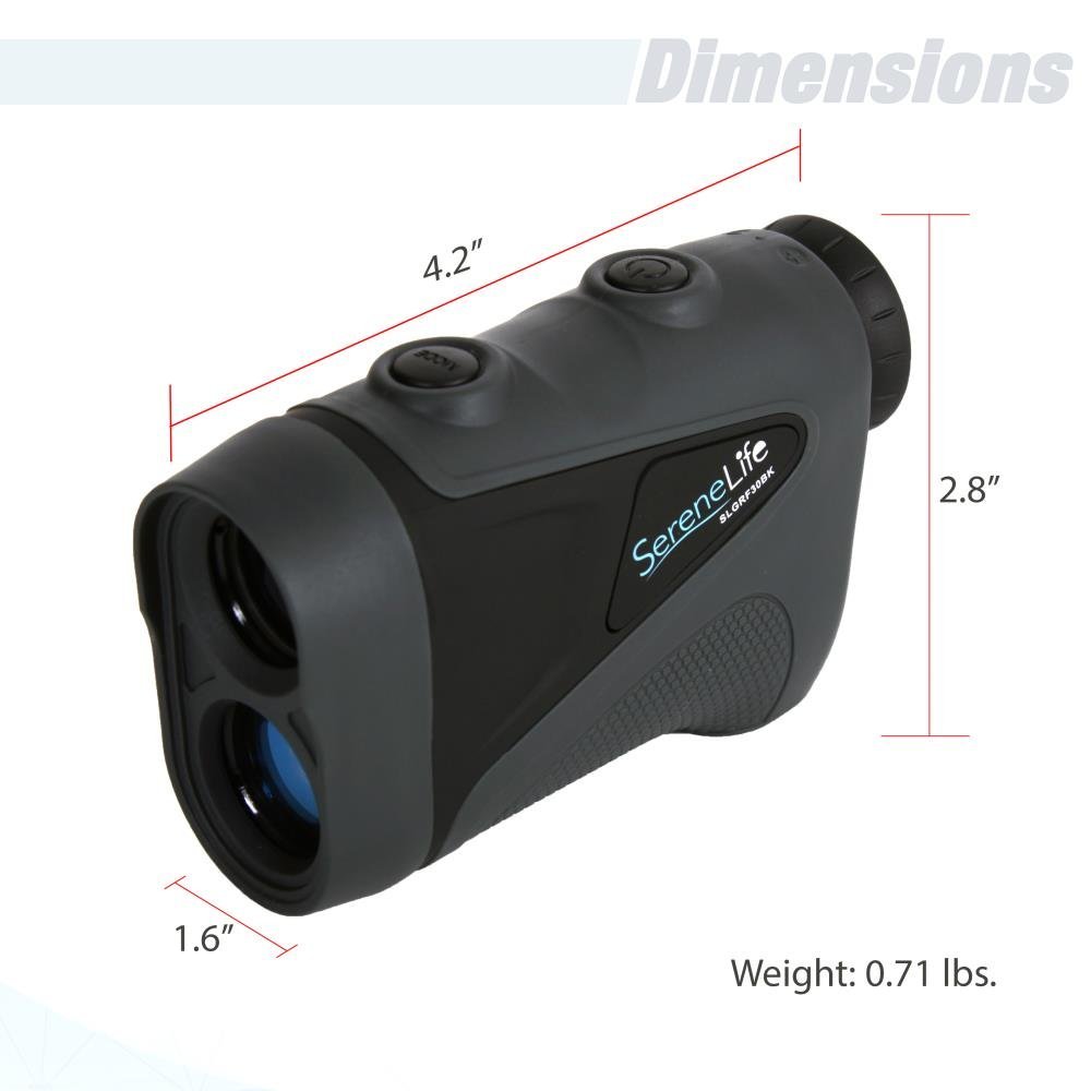 SereneLife Advanced Golf Laser Rangefinder with PinSensor Technology - Waterproof Digital Golf Distance Measurer (540 Yards) - High Precision Optical View - Perfect for Tournament Play & Course Practice