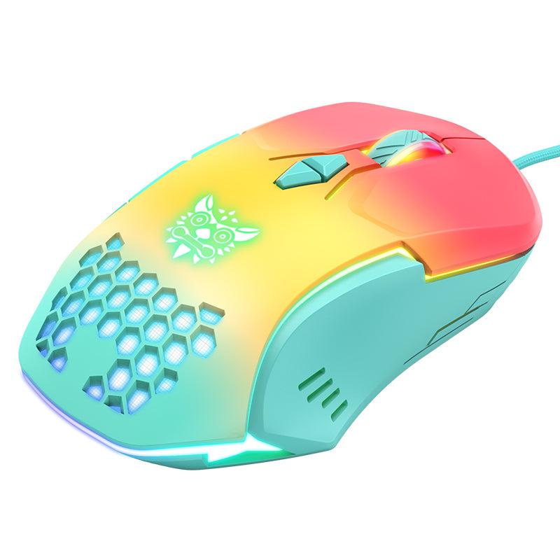 ONIKUMA CW902 Wired Gaming Mouse with 7 RGB LED Backlit Modes, 7200 DPI, Ergonomic Design - Perfect for PC Gaming, Office Work & Streaming Setup