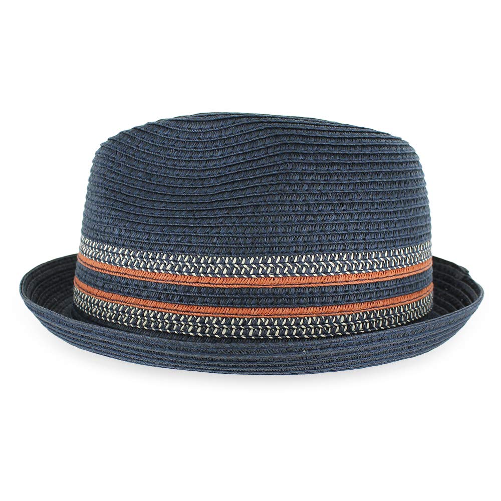 Straw Hat for Men & Women - Summer Dax in Black/Navy - XXL for Outdoor & Beach