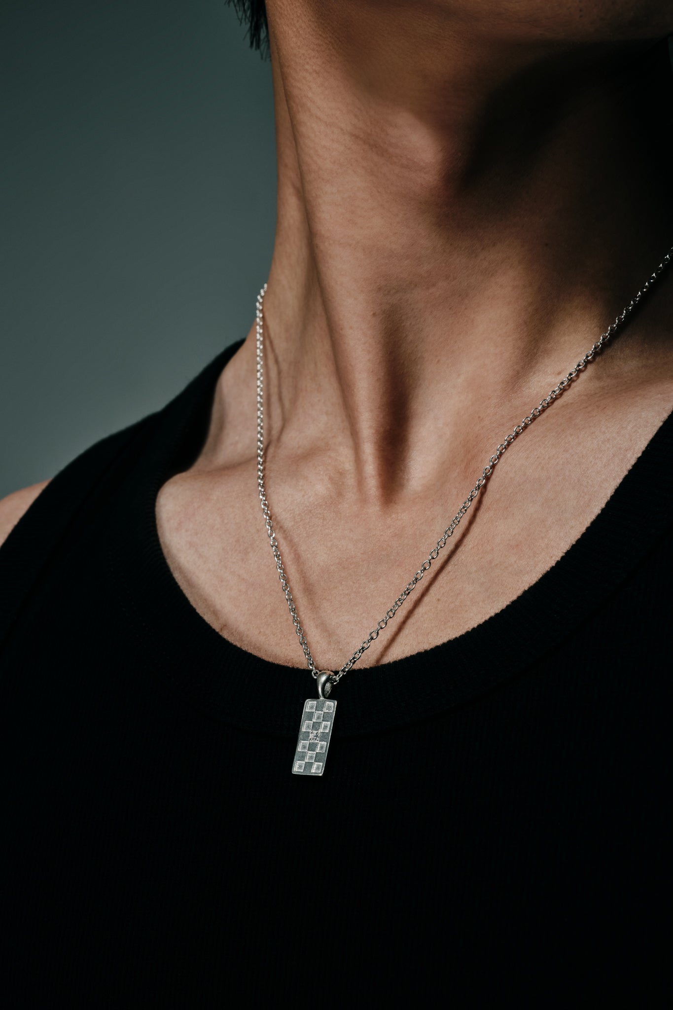 Elegant Silver Checks Pendant Necklace for Women - Perfect for Parties, Weddings & Everyday Wear