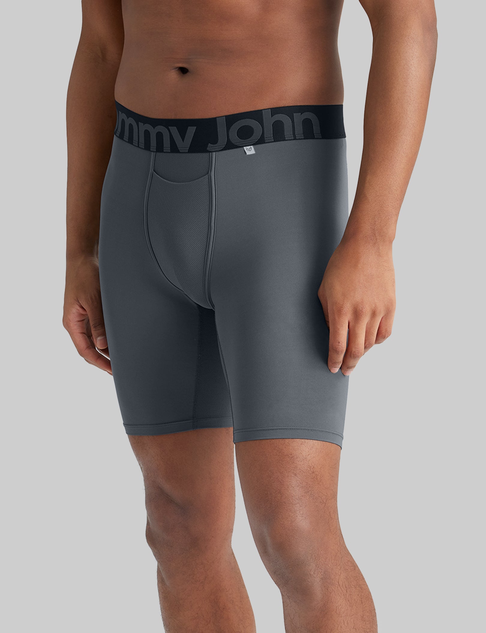 360° Comfort Sport Boxer Briefs for Men - 6 Pack (Black, Gray, Navy) - Moisture Wicking, Breathable Underwear for Gym, Running & Everyday Wear