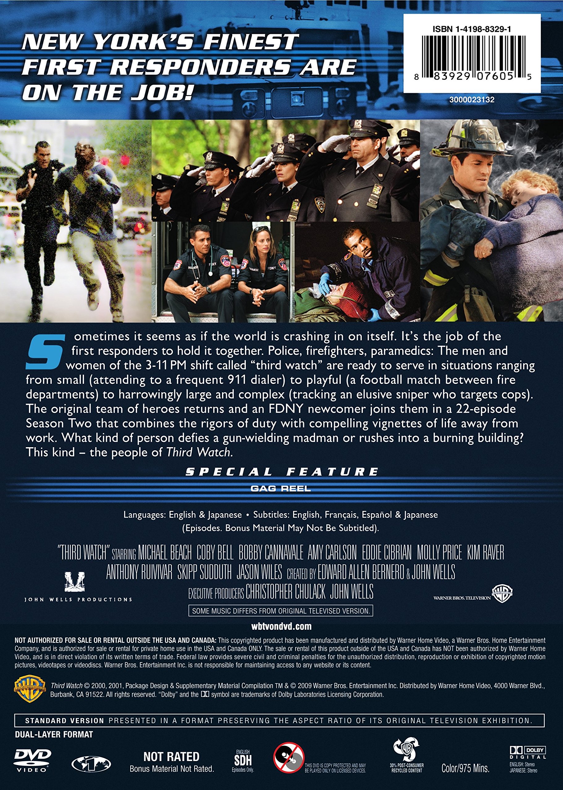 Third Watch: Season 2 DVD - Action-Packed Police Drama Series for Thrilling Binge-Watching at Home