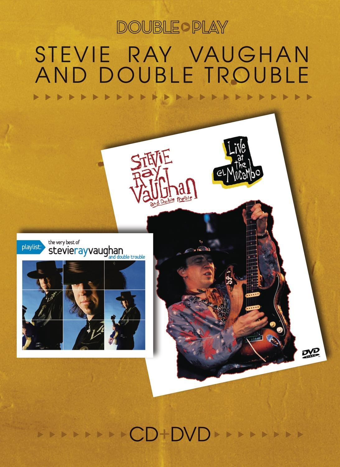 Stevie Ray Vaughan Double Play CD & DVD Set - Blues Rock Music Collection for Guitar Lovers | Perfect for Home Listening, Road Trips & Music Gifts