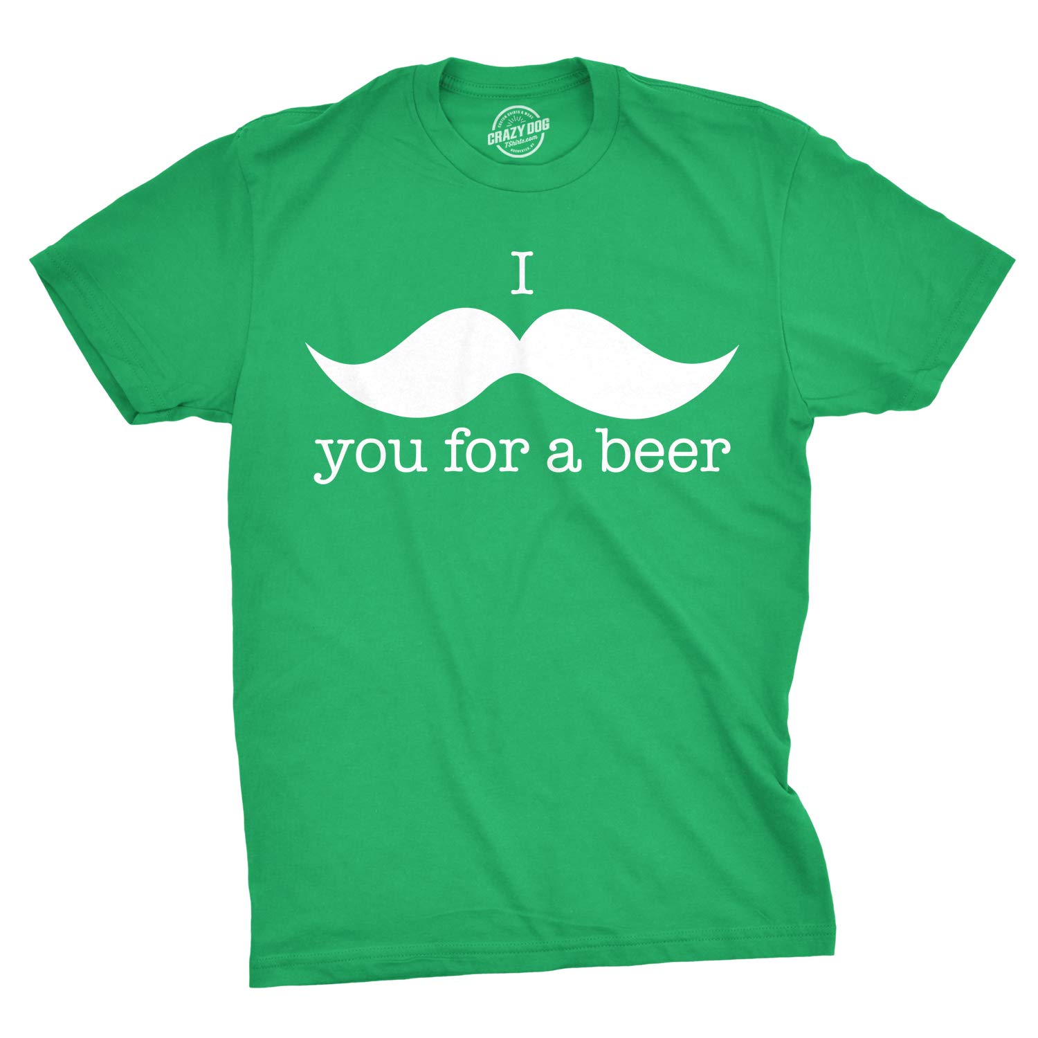 Funny St. Patrick's Day Beer T-Shirt - 'I Mustache You for A Beer' Shamrock Drinking Tee for Men & Women | Perfect for Pub Crawls, Irish Parties & St. Paddy's Day Celebrations