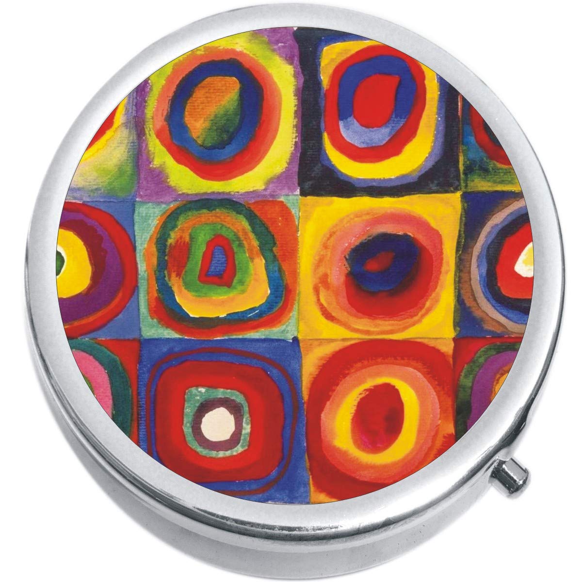 Concentric Circles Pill Organizer - 7-Day Medicine Box with Secure Compartments for Daily Vitamins & Medication - Perfect for Travel, Home, and Office Use