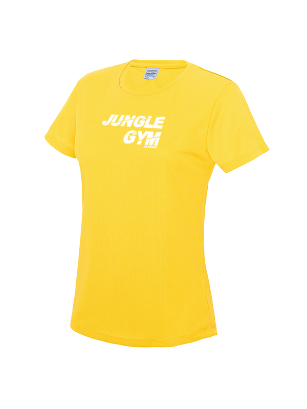 JungleGymAntwerp Women's Cooling Workout T-Shirt - Breathable & Moisture-Wicking Activewear for Gym, Running & Outdoor Sports