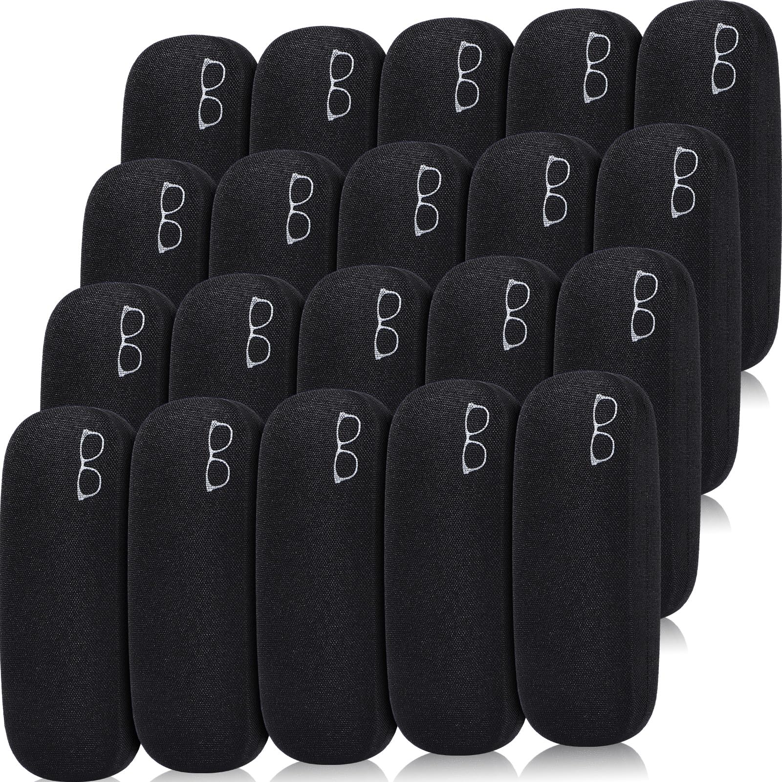 Kanayu Hard Shell Glasses Case - Bulk Linen Fabric Protective Eyewear Storage for Men & Women | Travel, Office & Daily Use Eyeglass Protector