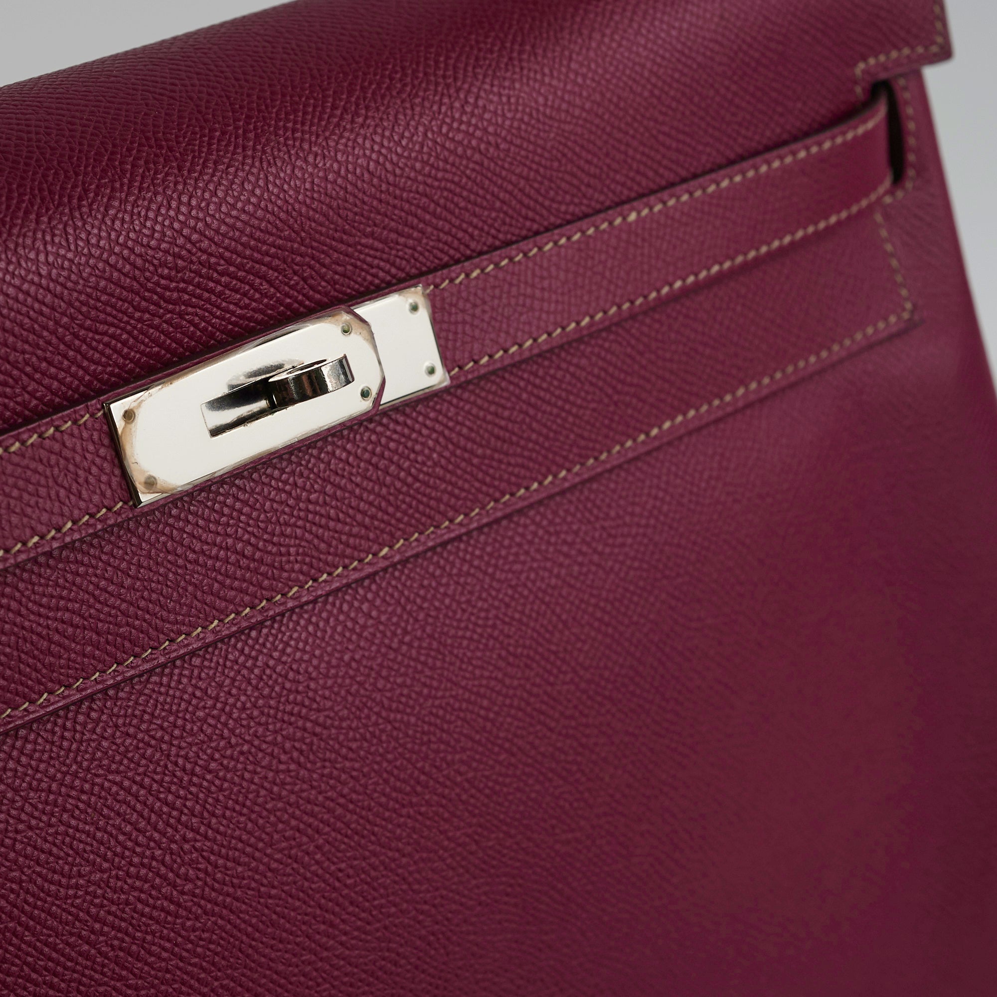 Authentic Hermes Kelly 35 Epsom Leather Bag in Tosca Color with Star O Square Stamp (2011) - Perfect for Luxury Fashion & Special Occasions