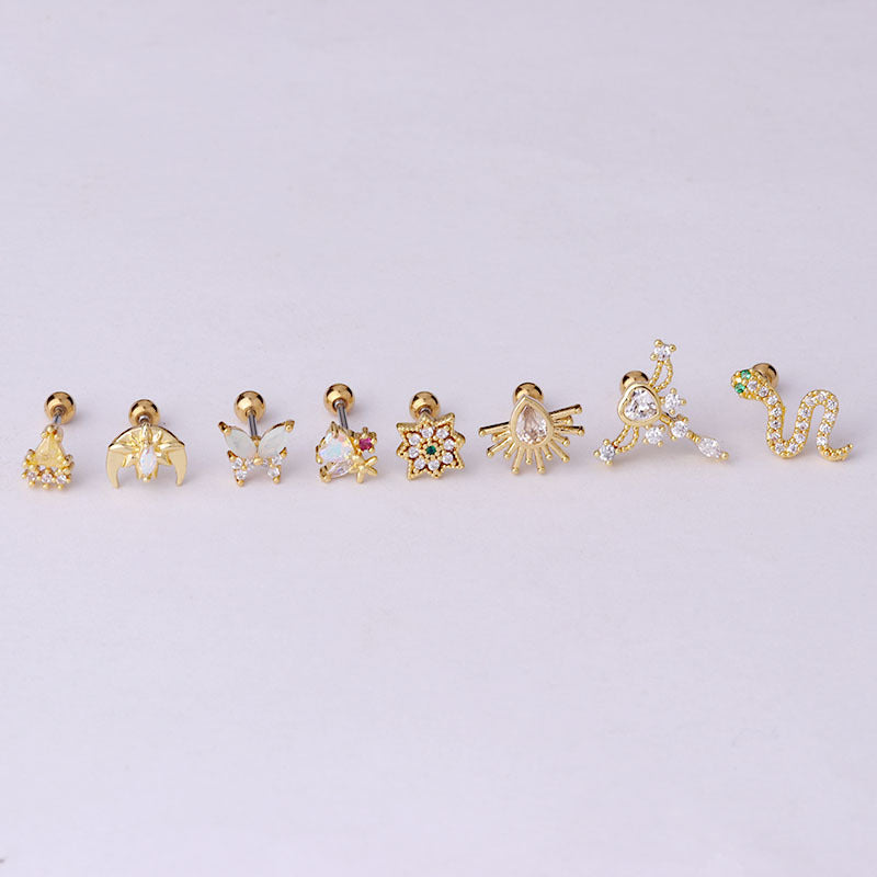 20G Cartilage Tiny Stud Earrings - Animal Shaped Piercing Jewelry for Women | Perfect for Daily Wear, Parties & Gifts