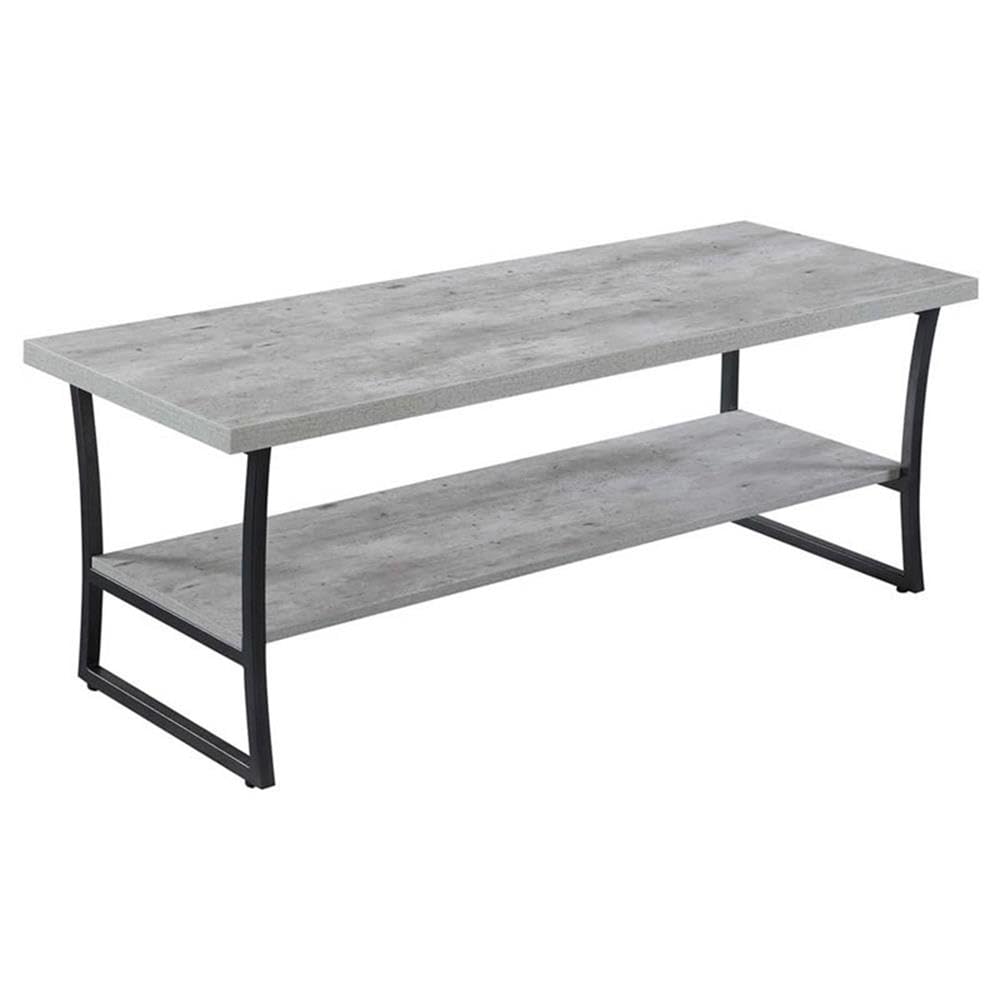 Pemberly Row Faux Birch Coffee Table - Modern Living Room Furniture for Small Spaces, Home Decor & Entertainment Center