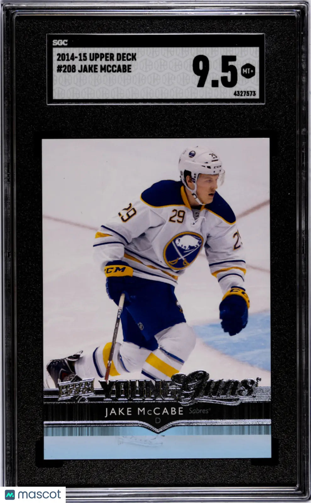 2014-15 Upper Deck Series One Hockey Jake McCabe Young Guns Rookie Card - SGC 9.5 Gem Mint - Collectible Hockey Trading Card for NHL Fans & Sports Memorabilia Collectors