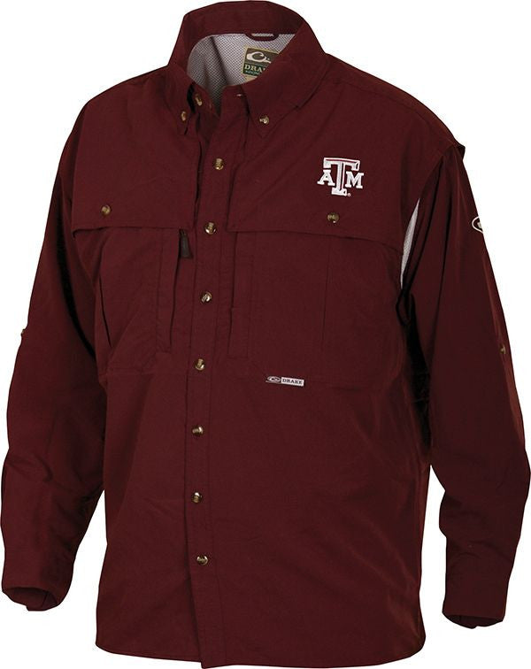 Texas A&M Wingshooter's Long Sleeve Shirt for Hunting & Outdoor Activities - Comfortable & Durable Performance Wear for Men