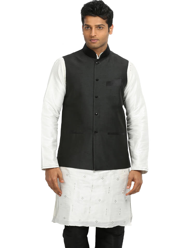 Stylish Black Ethnic Jackets with Art Silk - Perfect for Cultural Events, Festivals & Boho Fashion