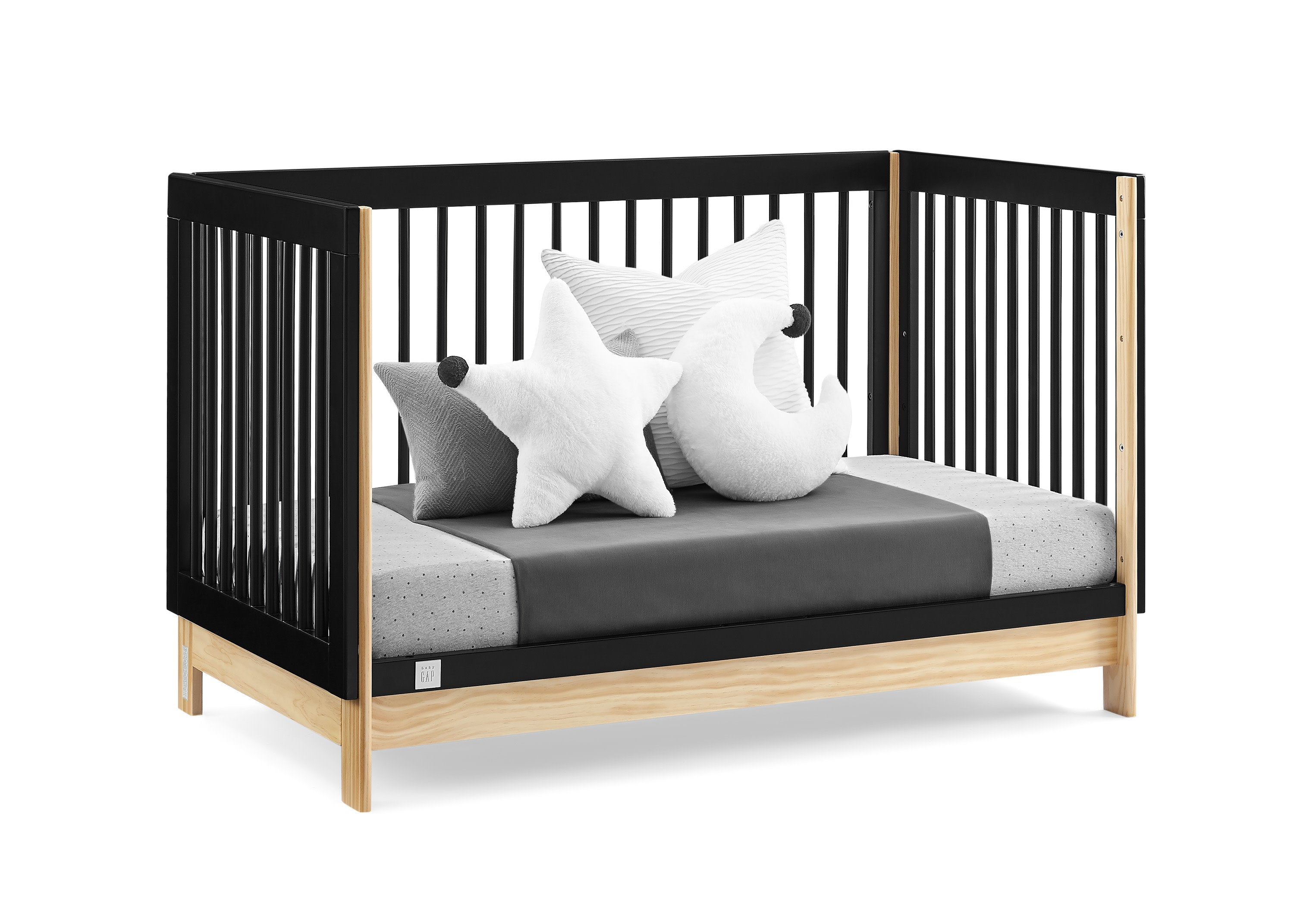 BabyGap Tate 4-in-1 Convertible Crib - Toddler Bed, Daybed & Full-Size Bed | Safe Nursery Furniture for Newborns & Growing Kids | Perfect for Baby Rooms & Daycare Centers