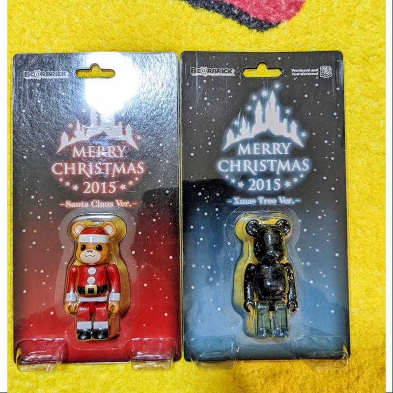 Limited Edition Bearbrick MERRY CHRISTMAS 2015 Set - 100% Medicom Be@rbrick Collectible Figure - Perfect for Holiday Decorations & Anime Collector Displays