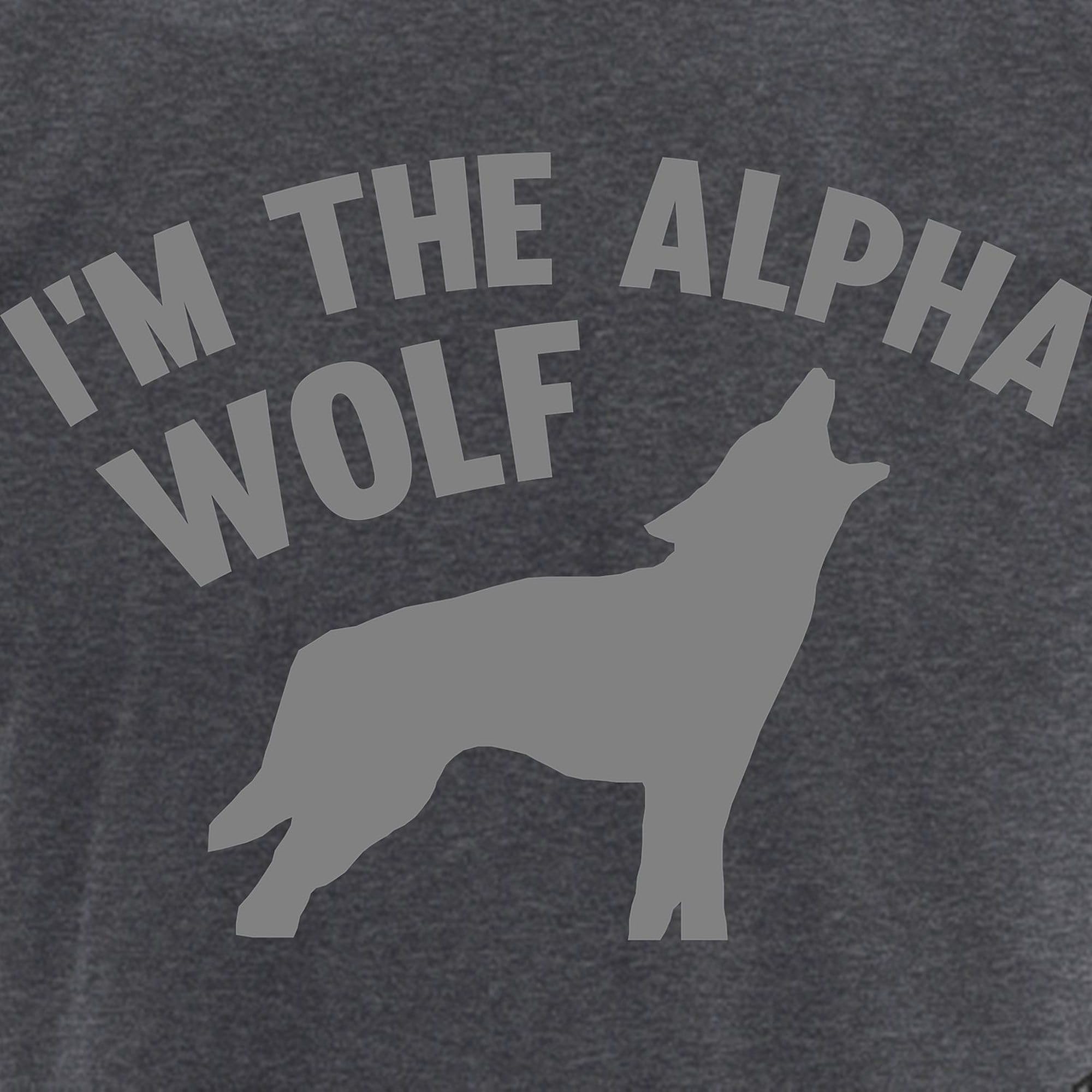 Alpha Wolf Men's Charcoal Pajama Set - Soft Sleepwear for Men with Fun Wolf Design - Perfect for Lounging, Sleepovers & Gift Giving
