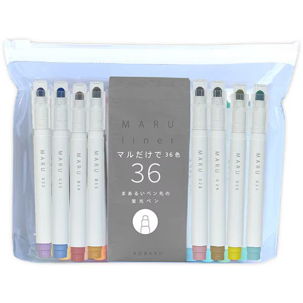 MARU Liner Highlighter 36 Color Set - Vibrant Assorted Colors for School, Office & Art Projects | Premium Quality by Epoch Chemical