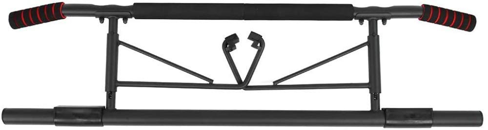 Adjustable No-Screw Doorway Chin-Up Bar with Curved Handles - Home Gym Pull Up Bar for Strength Training & Bodyweight Exercises - Perfect for Home Workouts, Calisthenics & Fitness Training
