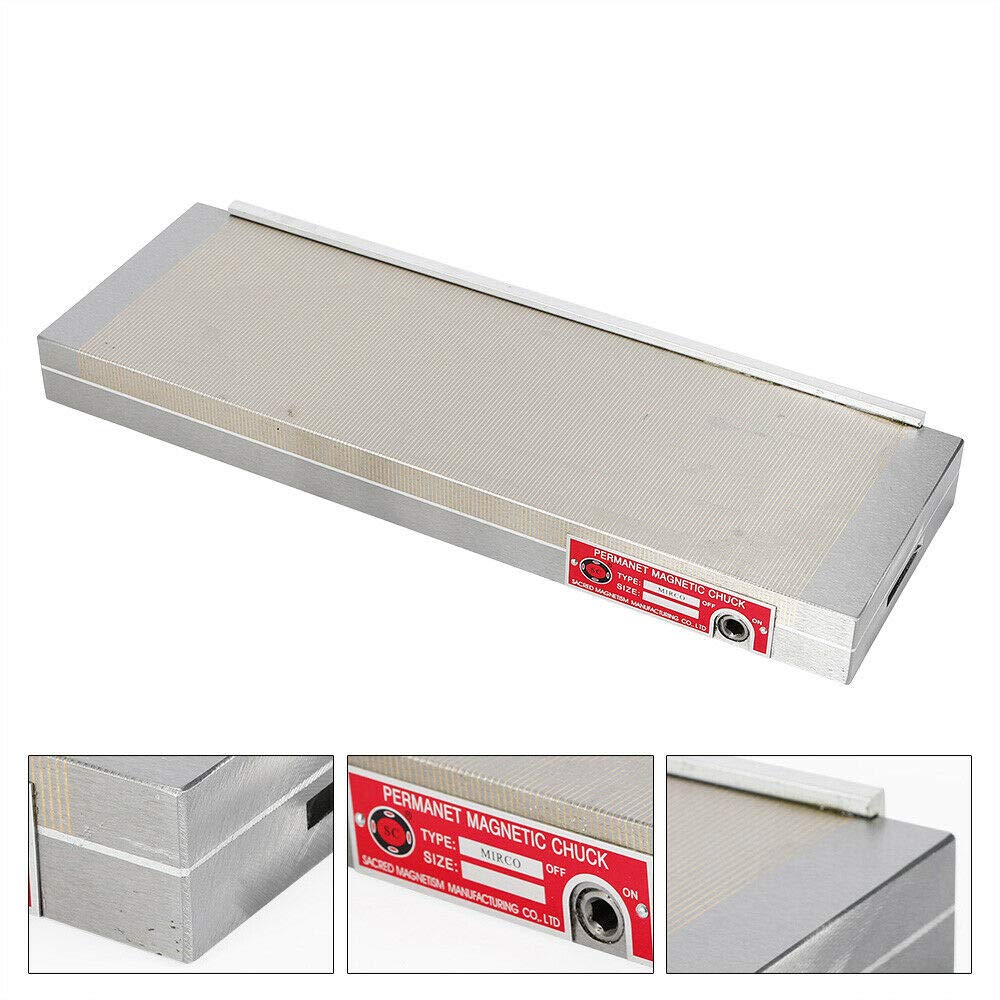 6x18 Inch Permanent Magnetic Chuck for Grinding & Milling Machine - Rectangular Dense Table, Fine Pole Workholding - Perfect for Precision Metalworking & Surface Grinding Applications