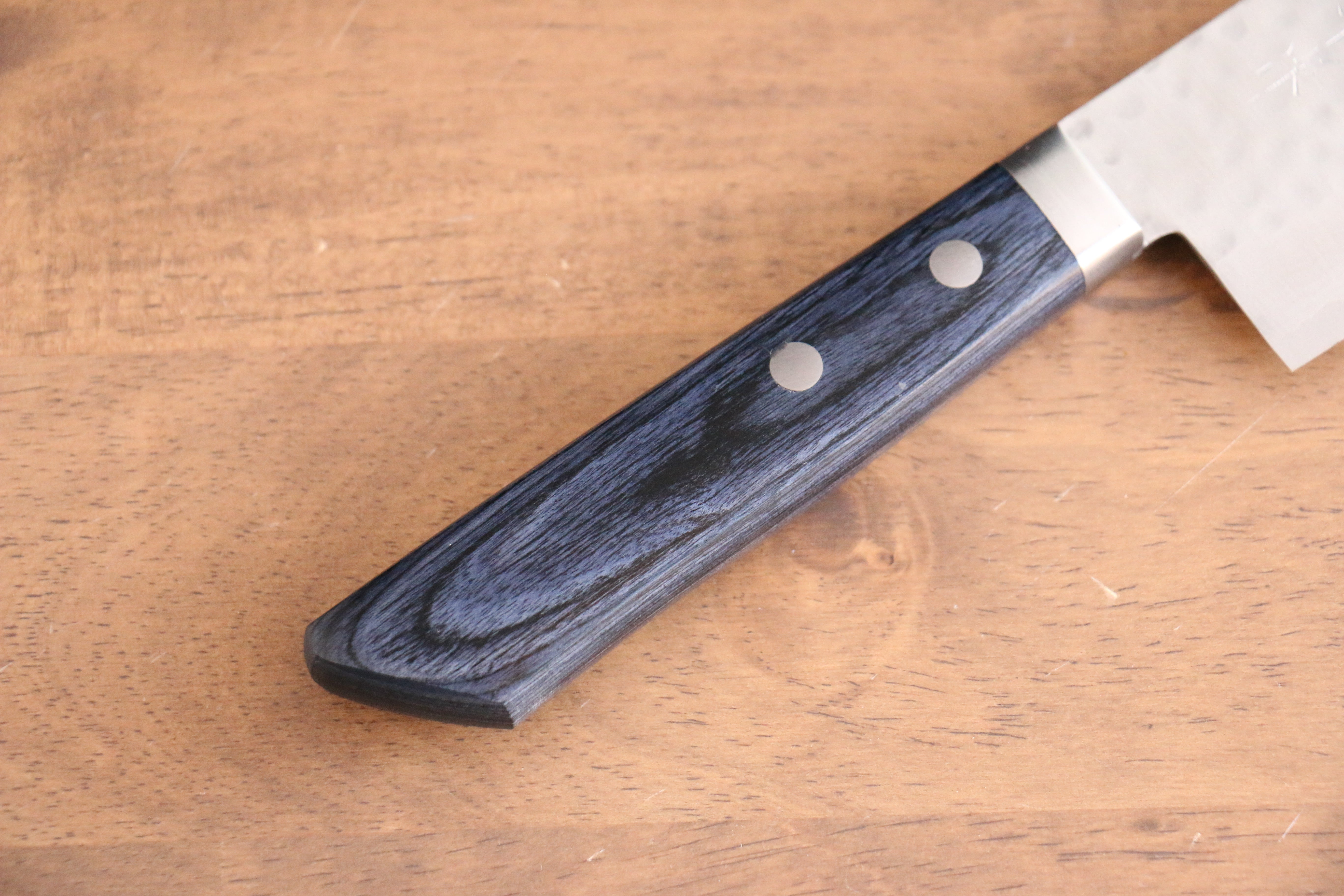 Premium Kunihira Kokuryu VG10 Hammered Damascus Usuba Knife 165mm - Japanese Chef Knife with Navy Blue Pakkawood Handle - Perfect for Sushi, Vegetables & Precision Cutting