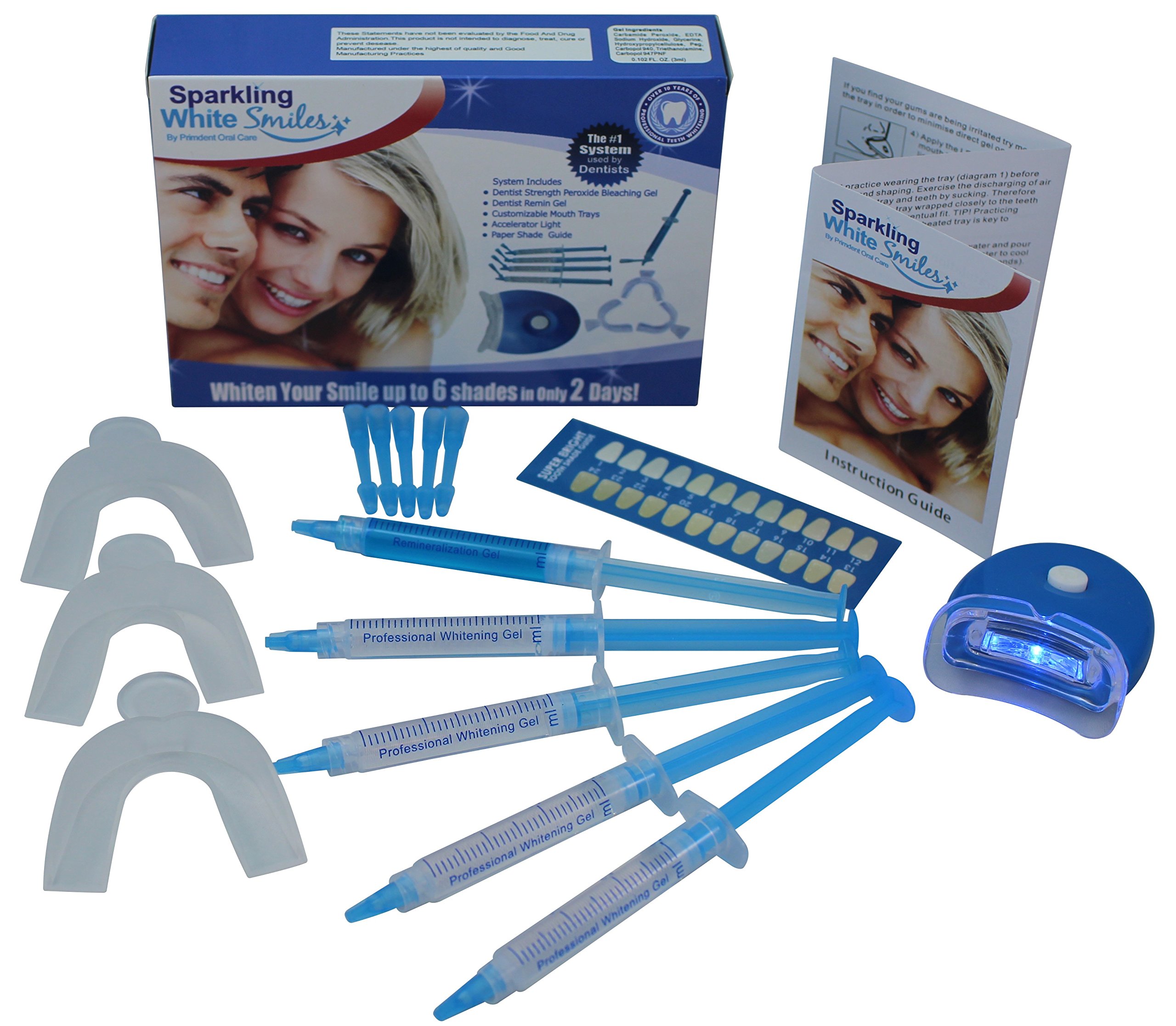 Sparkling White Smiles Professional Teeth Whitening Kit - At Home Whitening System Brightens Up to 6 Shades in 2 Days | Safe, Easy to Use & Mess-Free | Gentle Yet Effective for Whiter Teeth | Perfect for Weddings, Job Interviews & Special Occasions