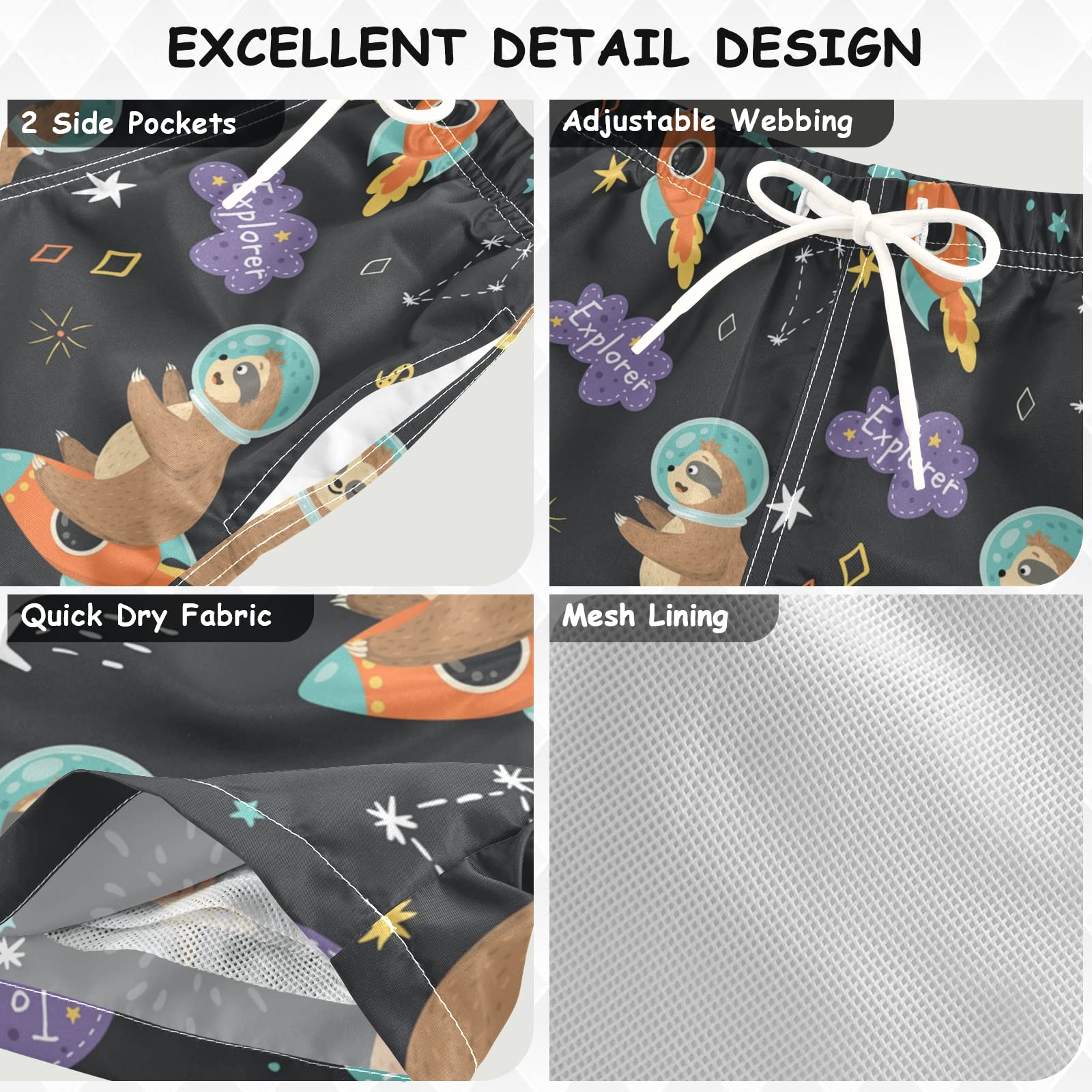 **Boys Swim Trunks for Kids 2-14 Years - Quick Dry Swim Shorts with UPF 50+ Sun Protection for Beach, Pool & Water Play**    *优化说明：*   - 增加关键词密度（如 