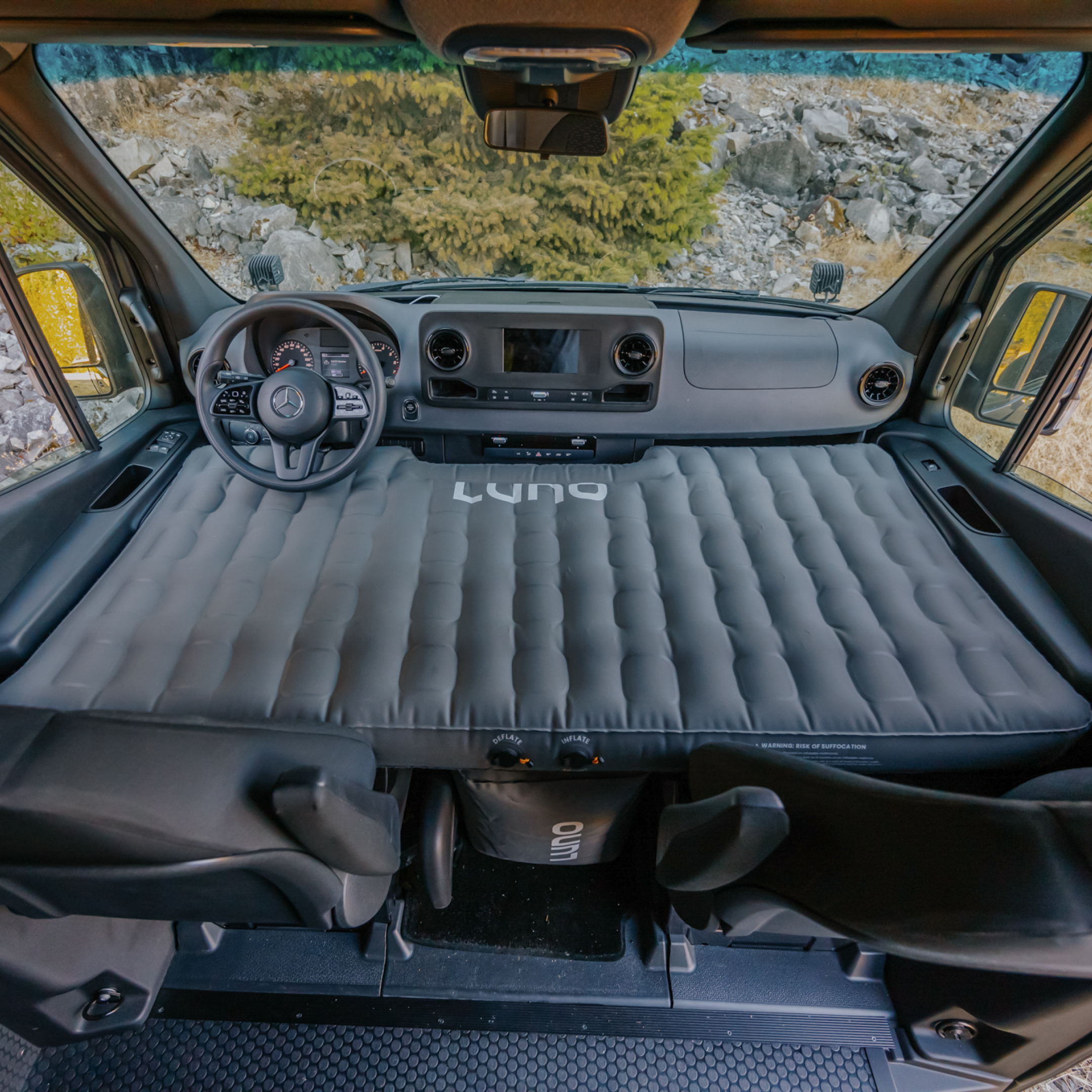 Premium AIR Van Front Cab Mattress - Comfortable & Durable for Truck & Van Sleepers - Perfect for Road Trips & Camping Adventures