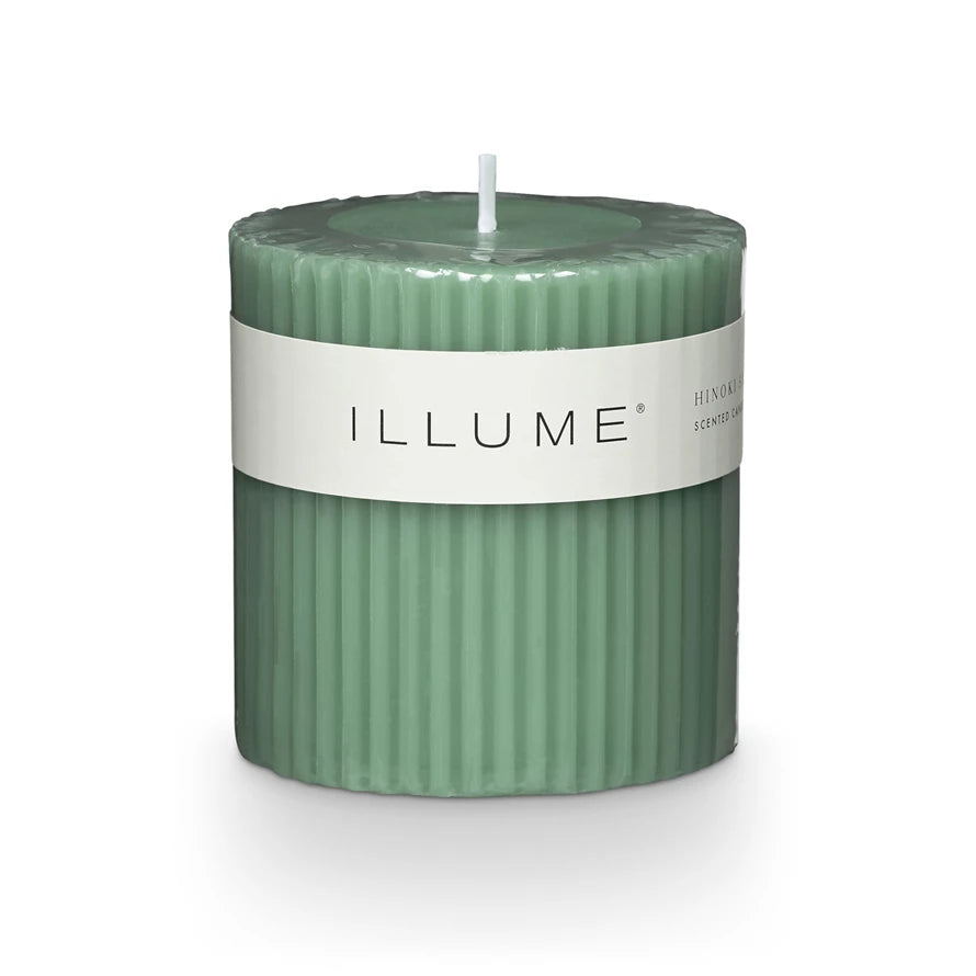 Premium Hinoki Sage Scented Pillar Candle - Natural Aromatherapy for Relaxation & Meditation | Perfect for Spa, Yoga & Home Decor