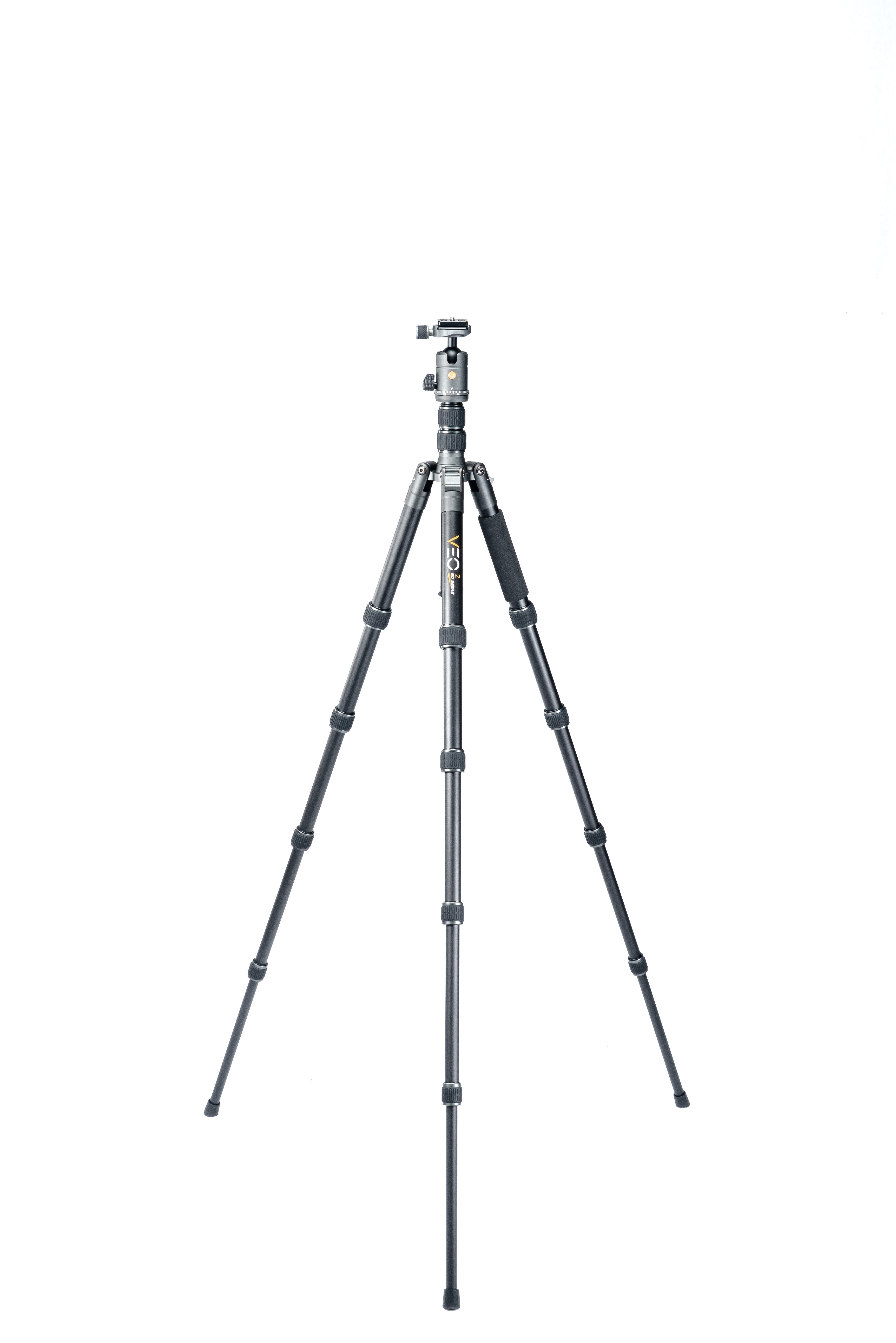 VEO 2 GO 265AB Lightweight Aluminum Tripod with Ball Head - 13.2lbs/6kg Load Capacity - Perfect for Travel Photography, Vlogging & Outdoor Shooting