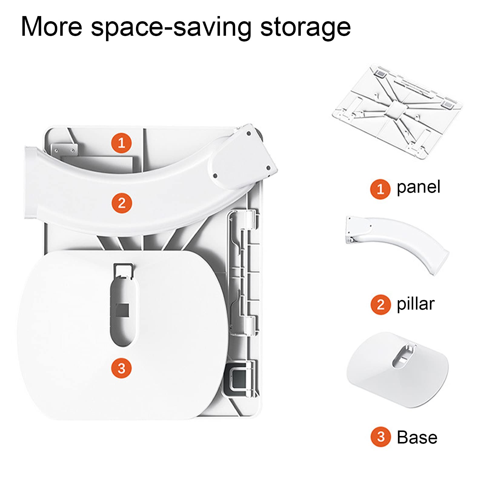 Ergonomic Adjustable Laptop Stand - Portable White Notebook Riser with Flexible Height for MacBook, Dell, HP & All Laptops - Eye-Level Computer Desk for Office, Home & Travel Use