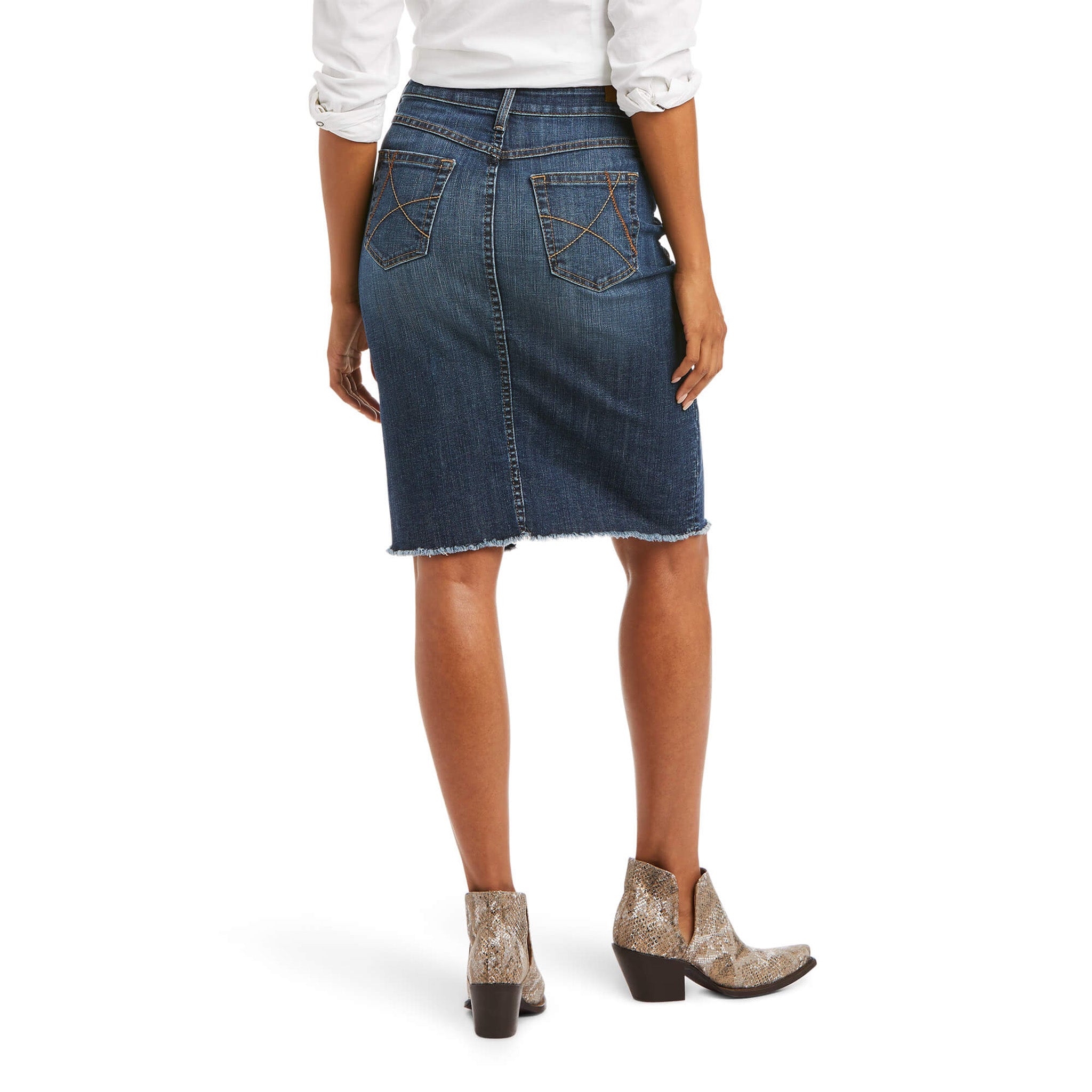 Ariat Women's Goldie Denim Skirt - Western Style Denim Skirt for Women | Comfortable & Stylish Riding Skirt for Equestrian, Country Outfits & Casual Wear