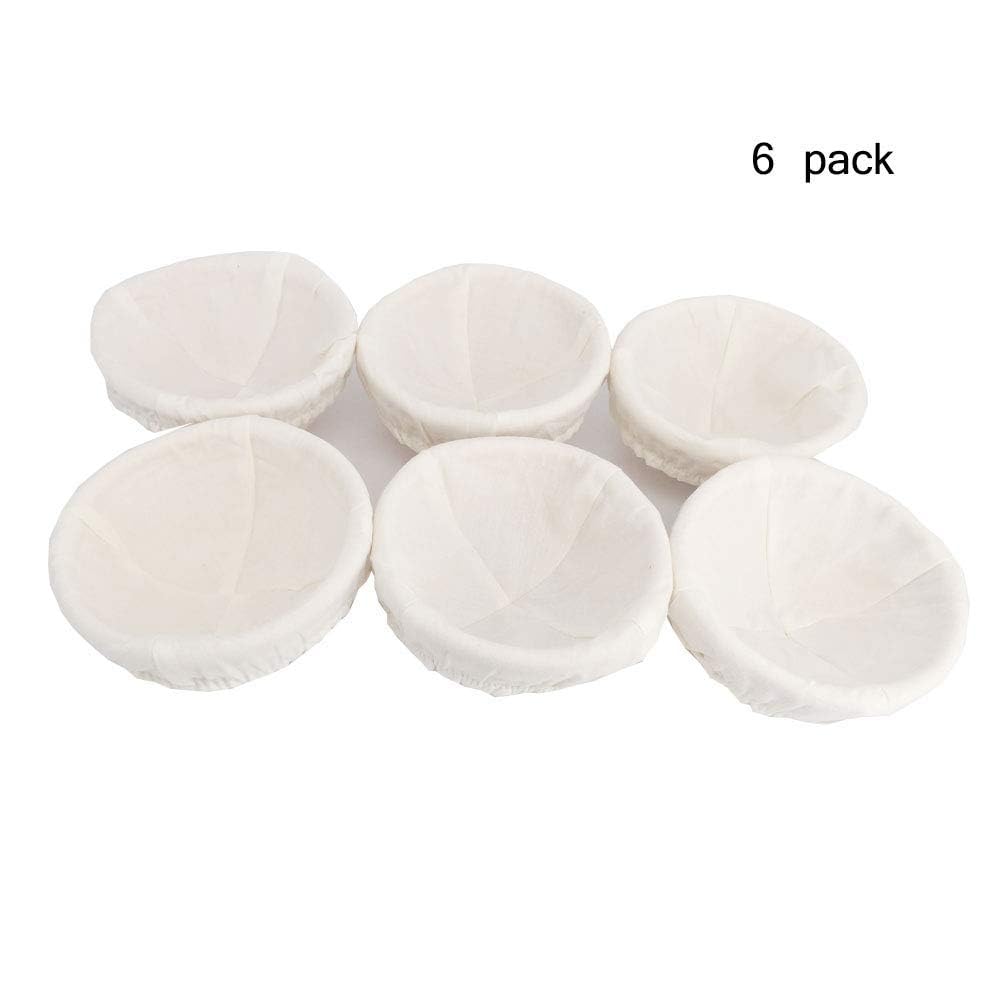 6-Piece Banneton Proofing Basket Set - 5 Inch Bread Making Kit for Sourdough, Artisan Loaves & Homemade Baking - Perfect for Bakers & Bread Enthusiasts