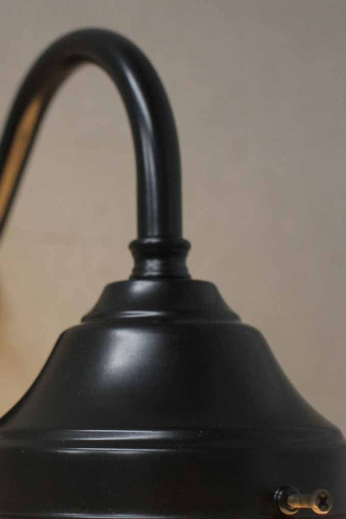Flinders Modern Gooseneck Outdoor Wall Light - Waterproof Exterior Sconce for Porch, Garage & Garden - Durable Black Metal Wall Lamp with Clear Glass Shade