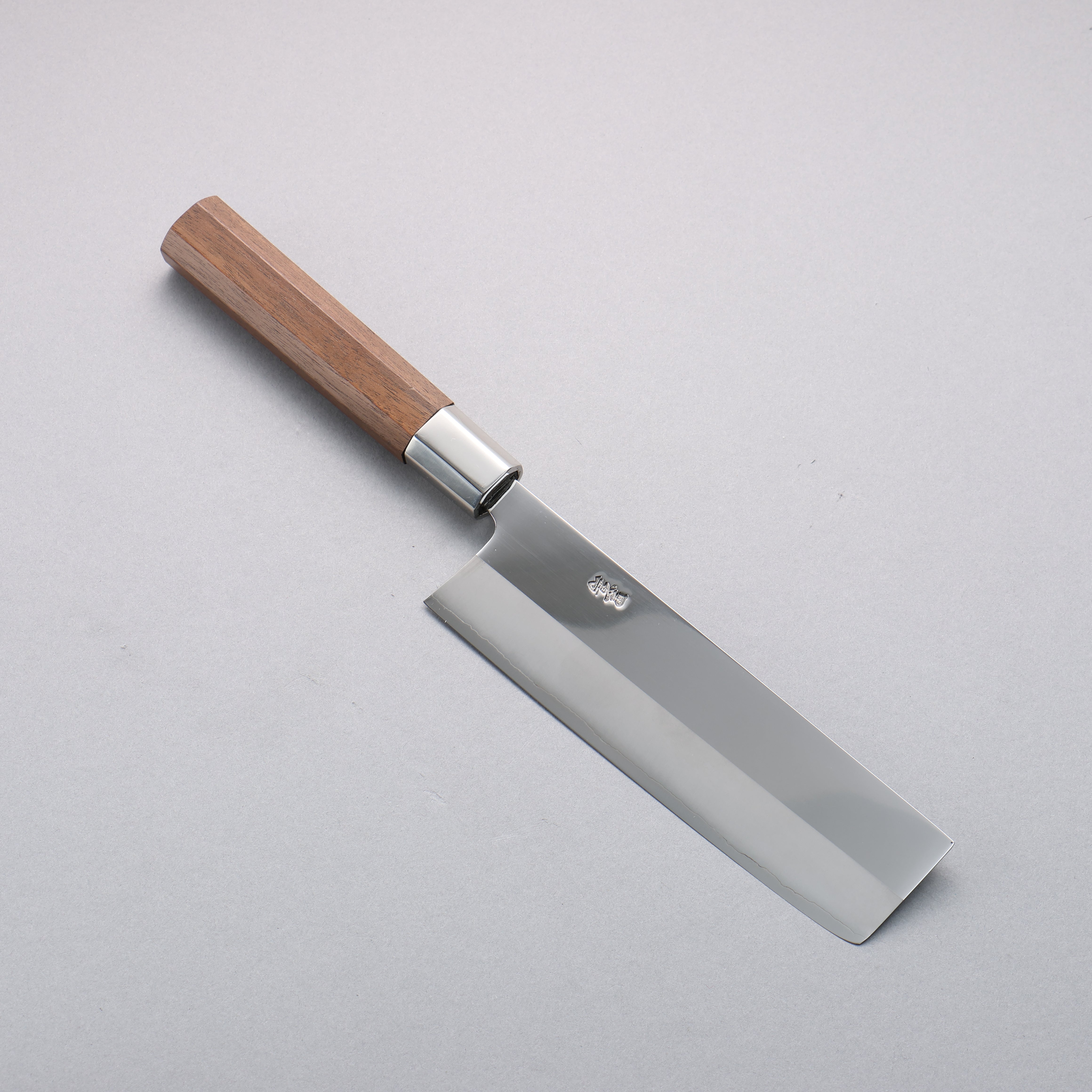 Premium Kurotori Silver Steel No.3 Migaki Finished Nakiri Knife 165mm - Japanese Vegetable Knife with Walnut Handle - Perfect for Slicing, Dicing & Chopping Vegetables, Herbs & Fruits