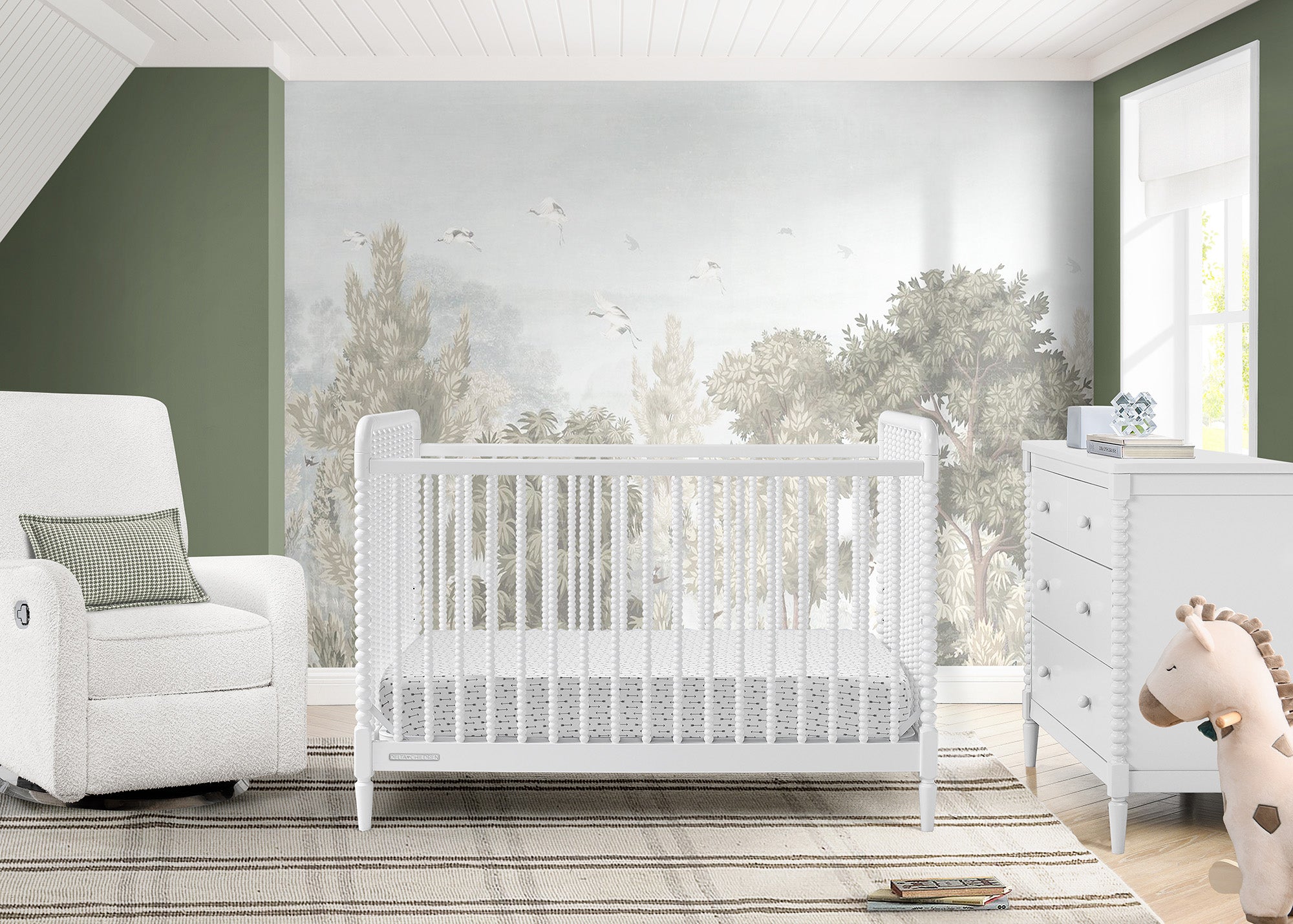 Saint 4-in-1 Convertible Baby Crib - Toddler Bed, Daybed & Full-Size Bed | Nursery Furniture for Boys & Girls | Perfect for Newborns to Teens
