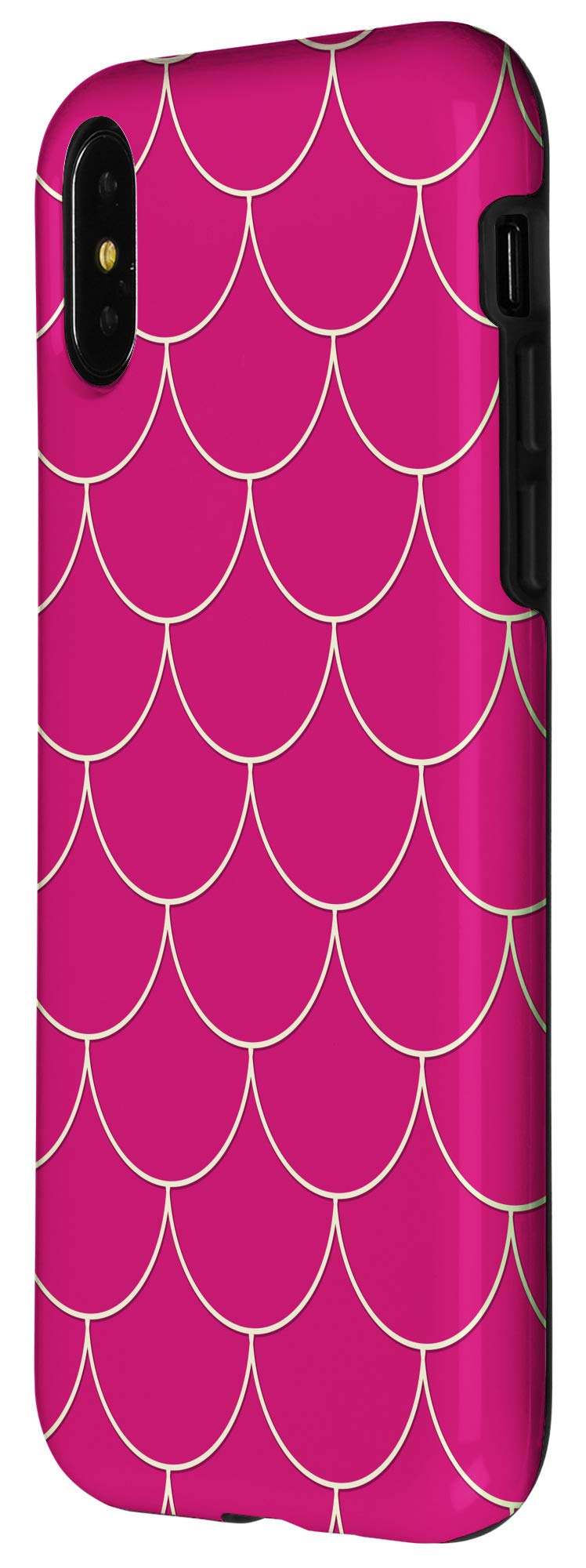 iPhone X/XS Mermaid Scale Phone Case - Glittery Fish Scale Design Protective Cover for iPhone X/XS - Perfect for Beach, Pool Parties & Summer Vacations