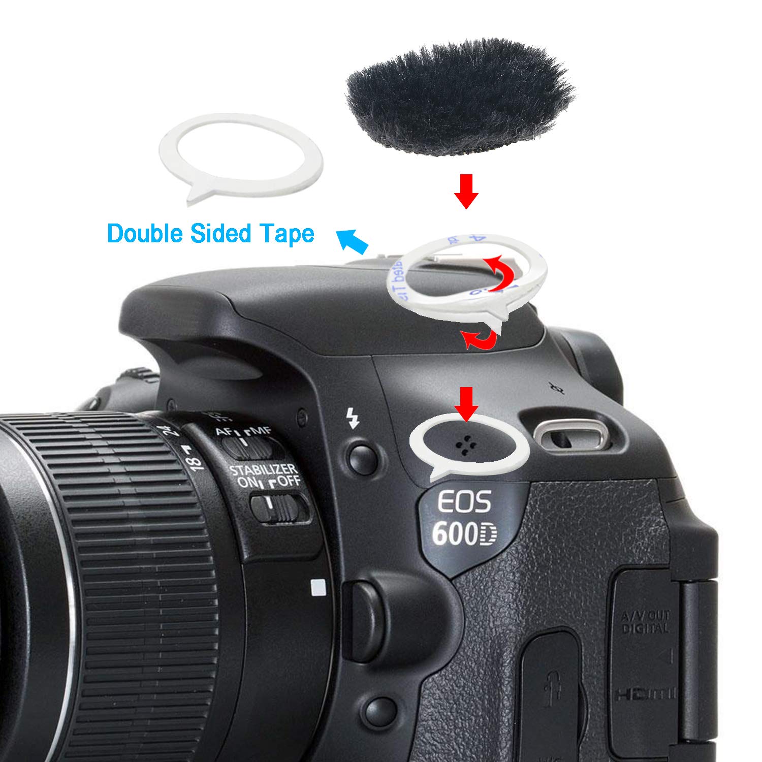 Professional Camera Mic Windscreen Dead Cat - 8 Pack Furry Wind Muff Cover for Canon G7X Mark II, Sony, Samsung DSLR Microphones - Perfect for Outdoor Vlogging, Interviews & Wind Noise Reduction