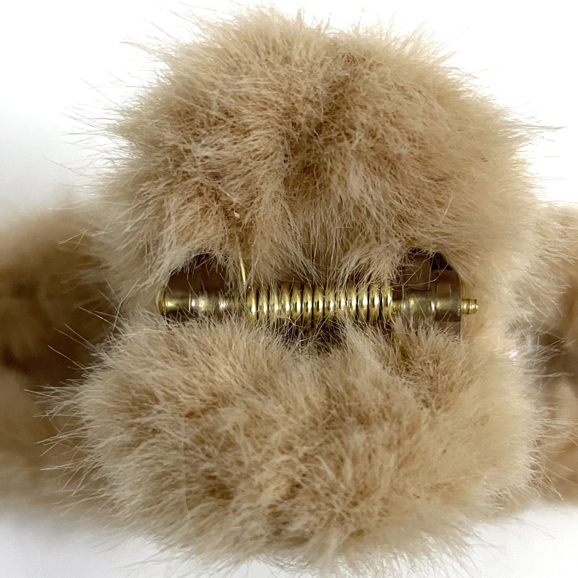 4 PACK Large Hair Claw Clips for Women - 4.3 Inch Plush Hair Clips, Soft Fur Hair Grippers, Half Bun Hairpins for Daily Use, Parties & Special Occasions (4 Count) - Perfect for Thick Hair, Updos & Stylish Hairstyles